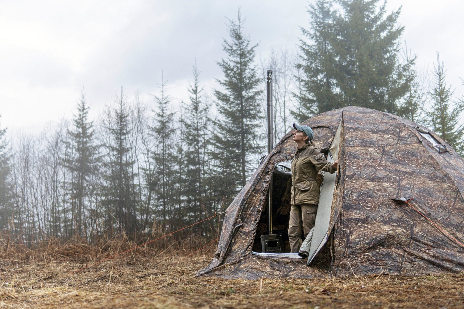 Living in a camping tent