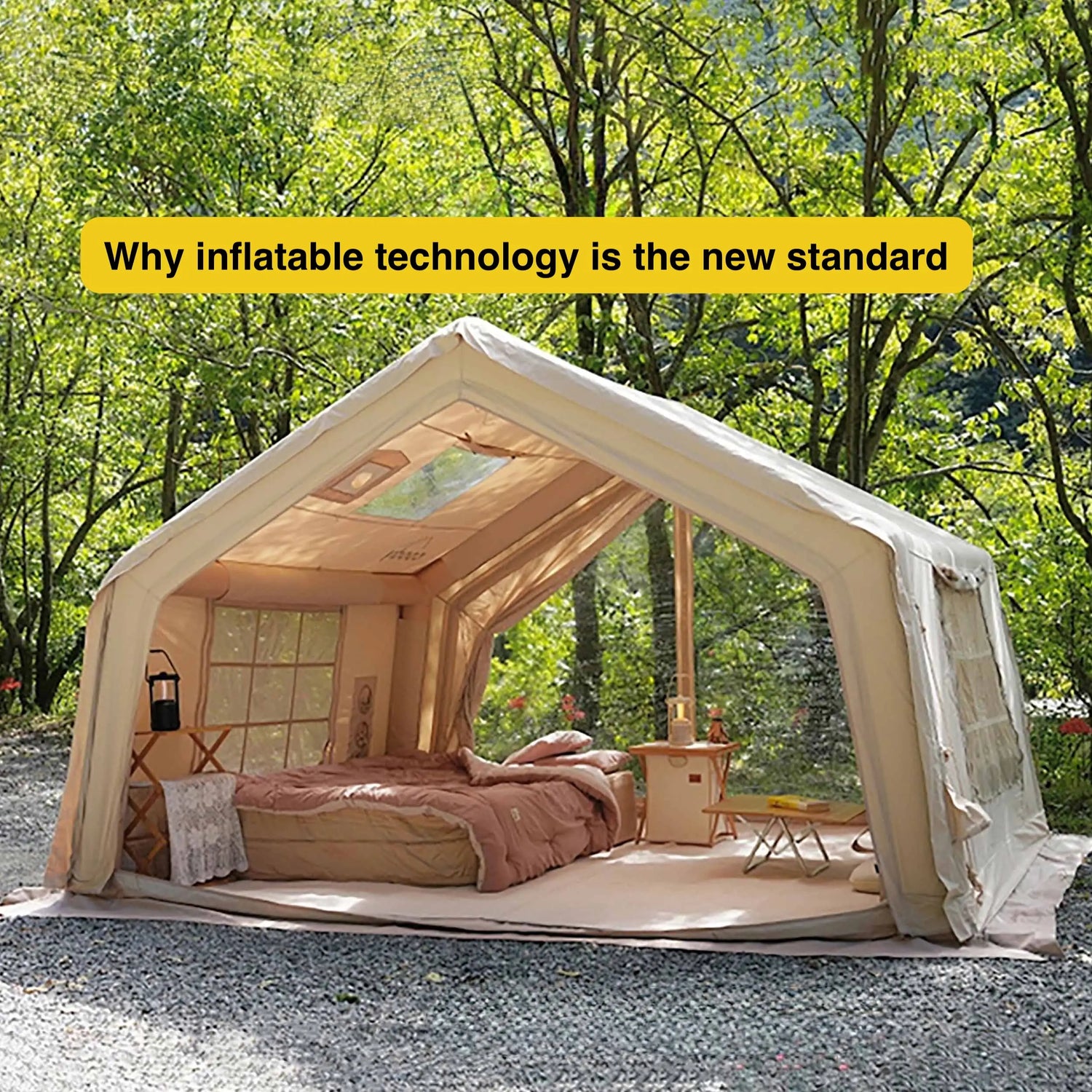 Coody 10.0 Beige Inflatable Tent for Camping