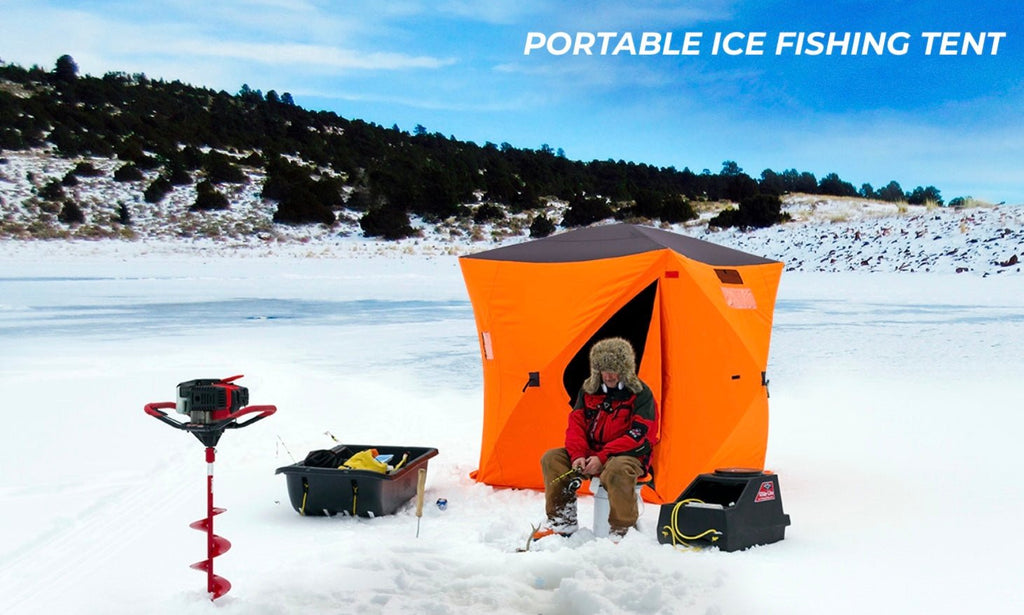 Portable ice fishing tent