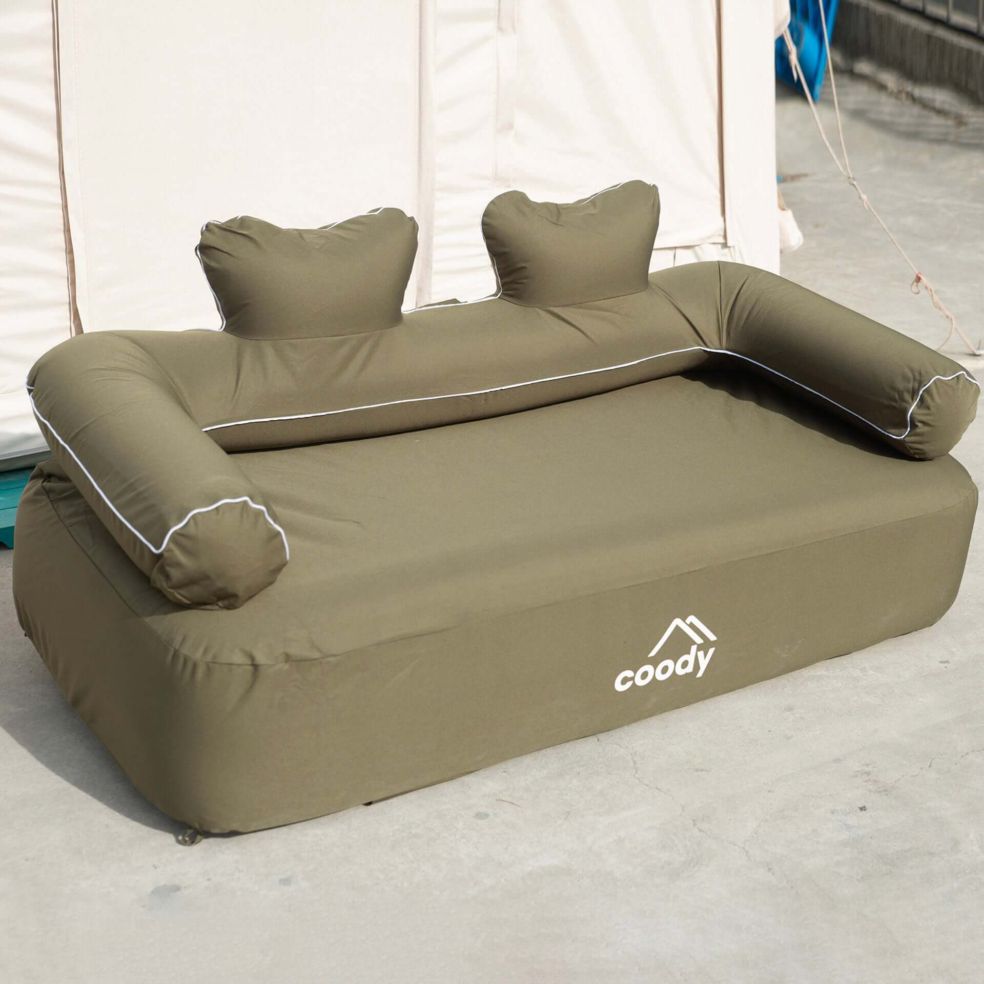 Coody Air SOFA Wireless Pump Inflatable Couch Khaki