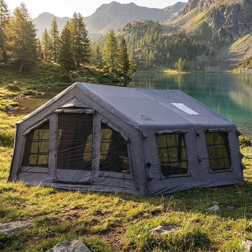 Coody 17.2 Gray Inflatable Tent House for Camping (2-10 person)