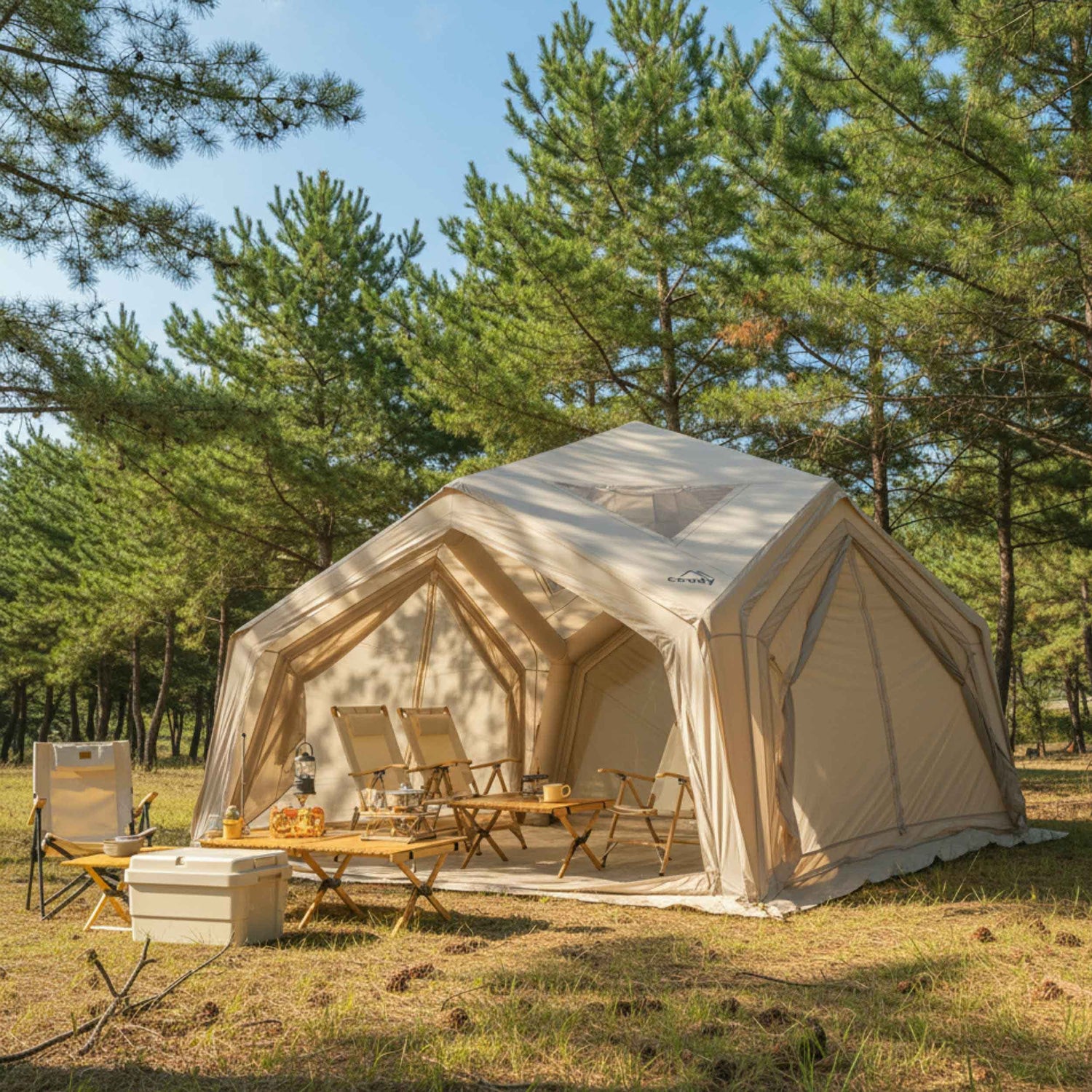 Coody | RBM Hub Shelter Inflatable Tent for 2-6 Person (Beige)