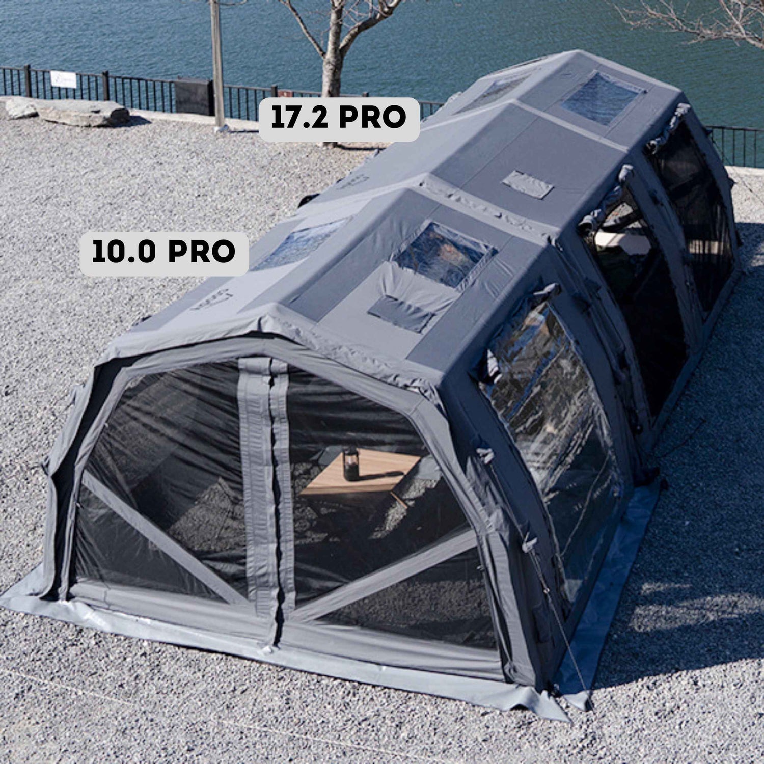 Coody 10.0 PRO Gray Premium Inflatable Canvas Tent for 2–4 Campers