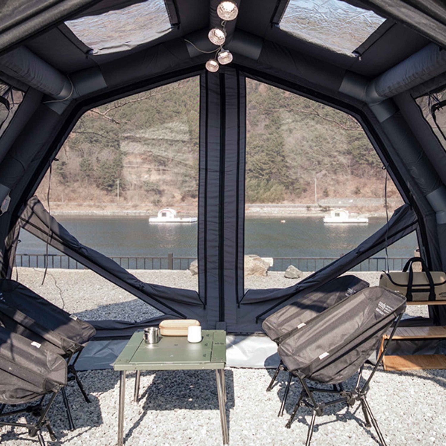 Coody 10.0 PRO Black Premium Inflatable Canvas Tent for 2–4 Campers