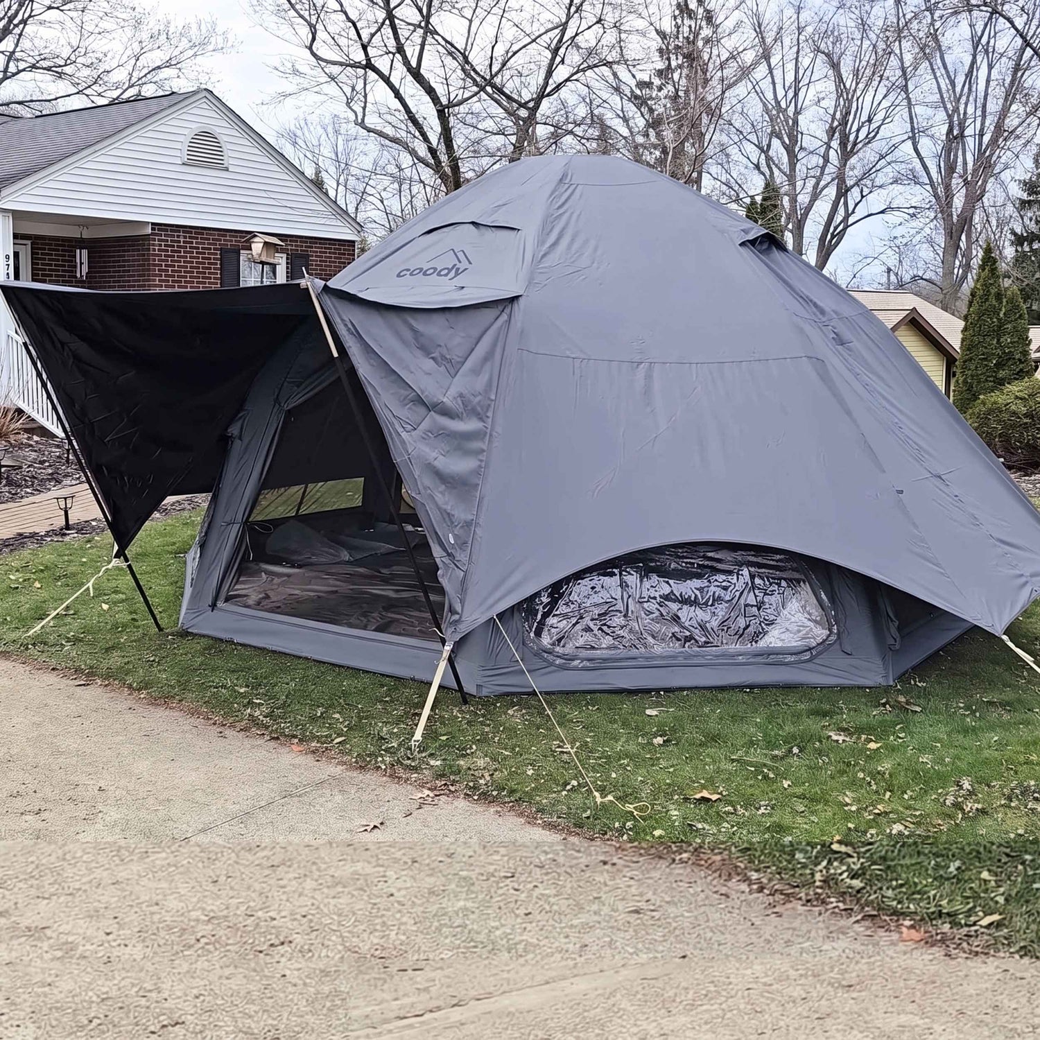 Tente gonflable de luxe Coody Aurora Dome Black (2-4 personnes)