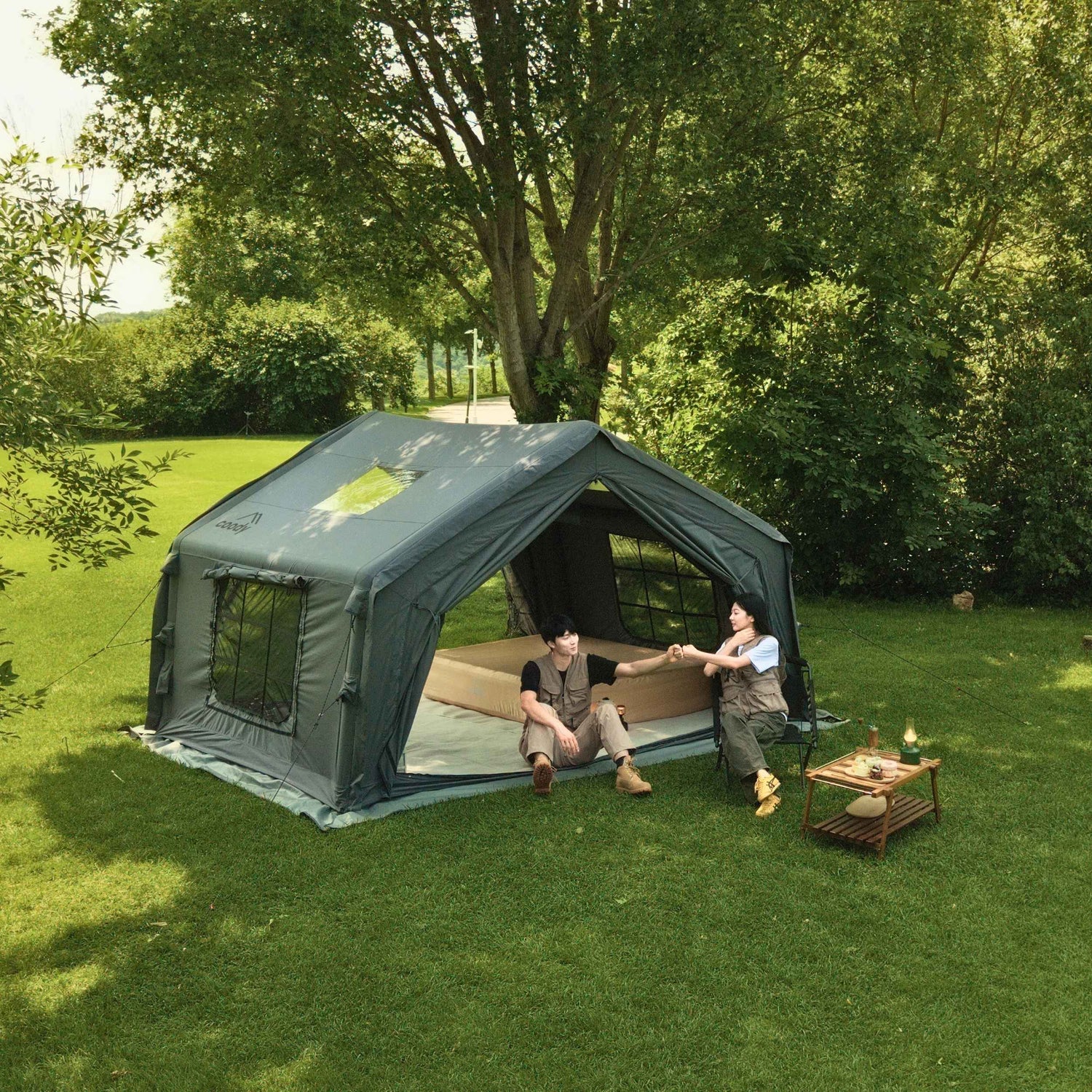 Coody 10.0 Gray Inflatable Tent House for Camping (2-4 person) - RBM Outdoors