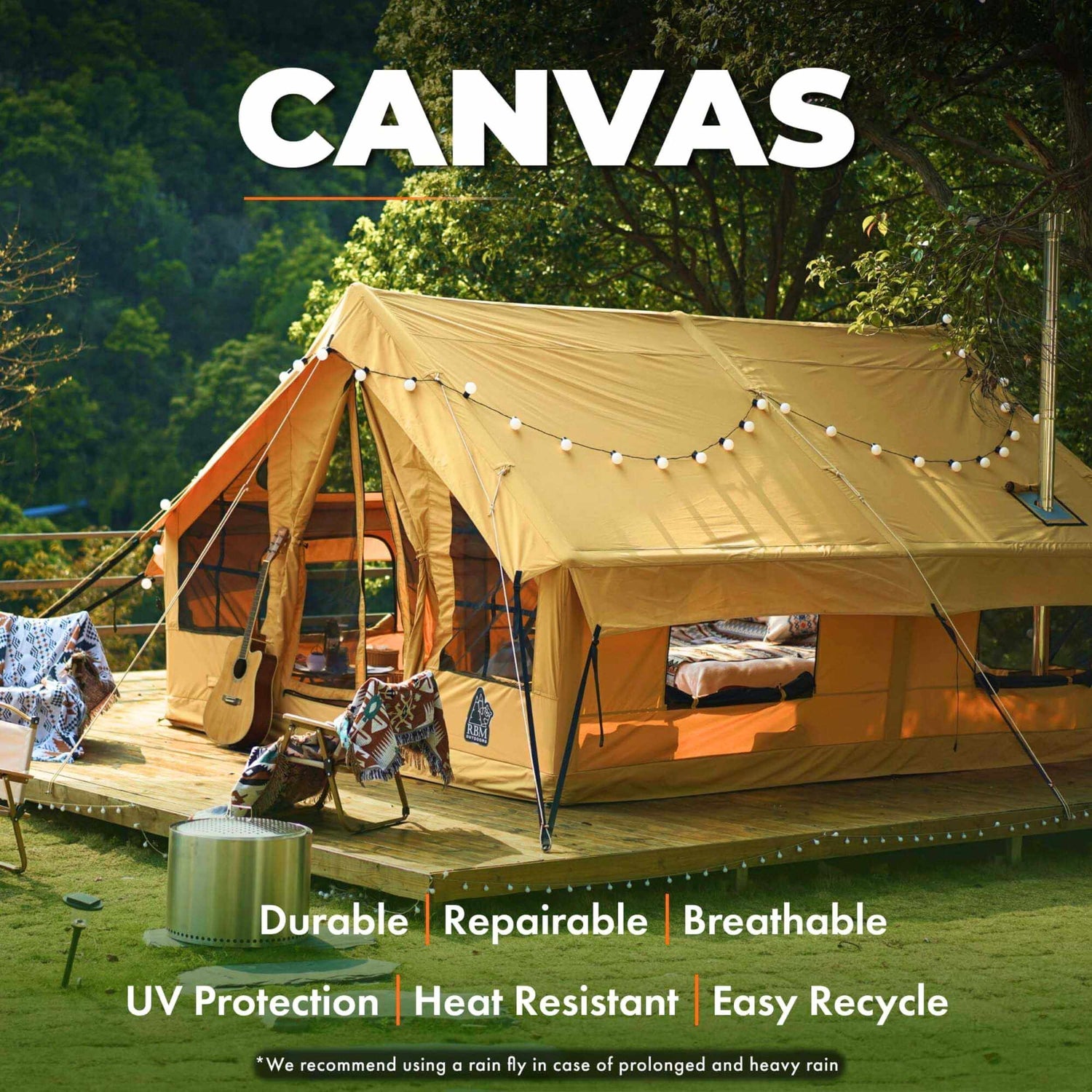 Large family camping air tent for road trips and base camp setups