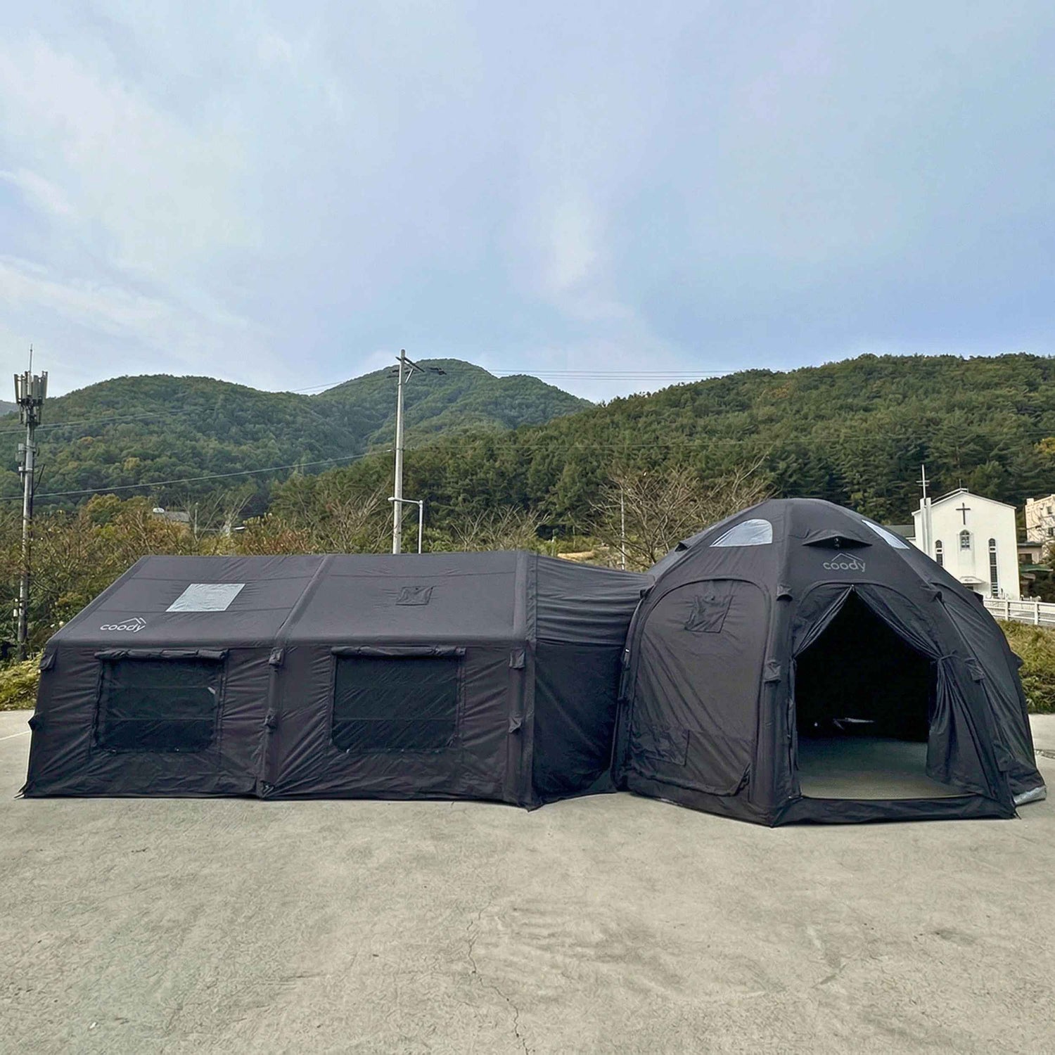 Coody Connector Aurora Dome-to-Tent(17.2, 13.6, Hub, 10)- Black