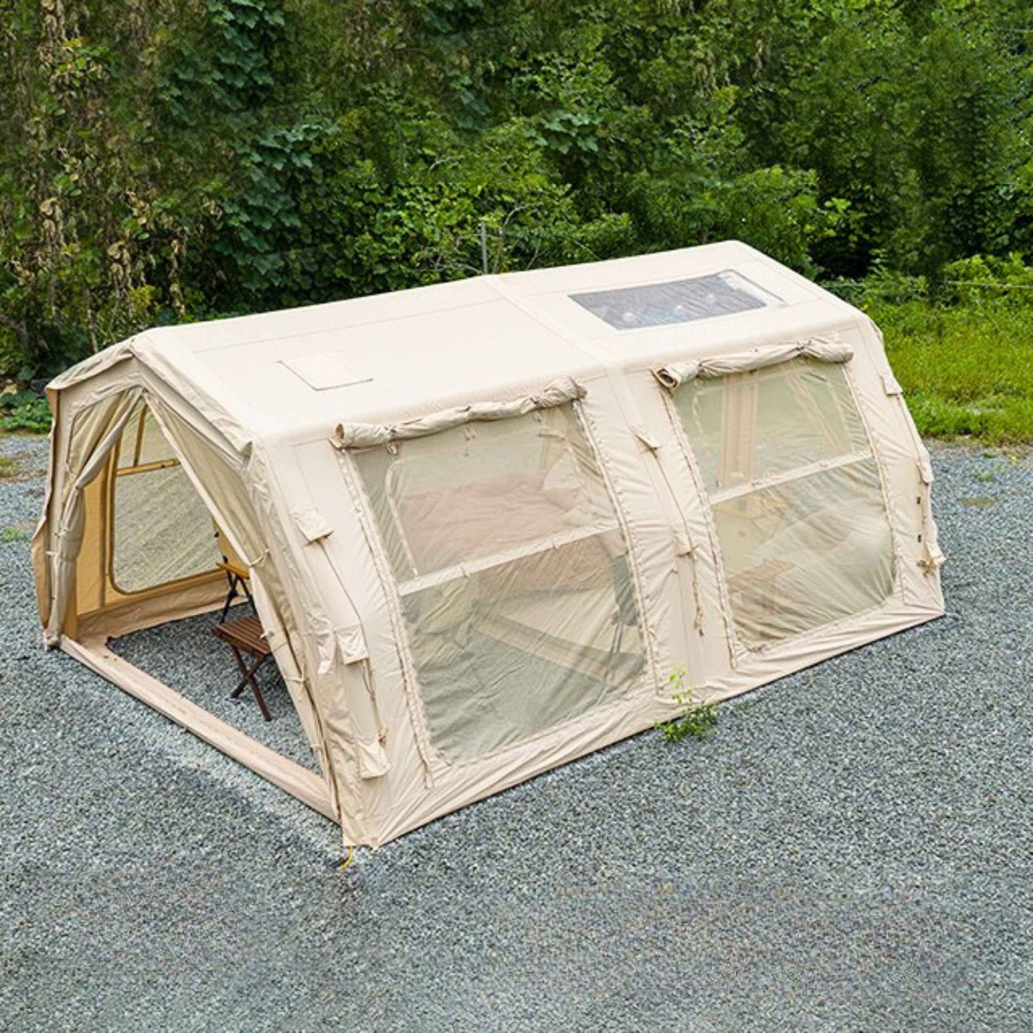 Coody Familia AirTent 17.2 Pro Beige- Inflatable Tent for Camping (2-10 Person) - RBM Outdoors