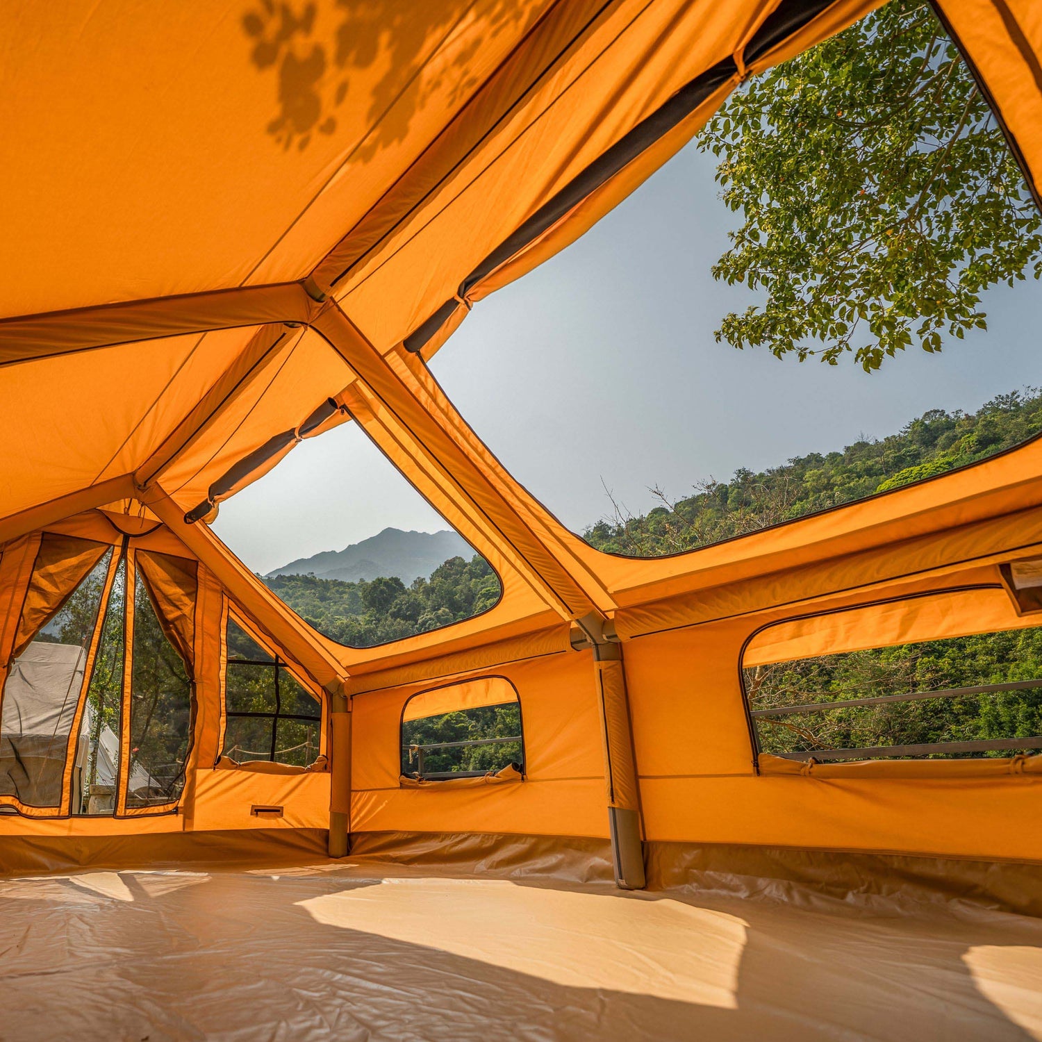 RBM Panda Air Large family camping blow up tent exterior