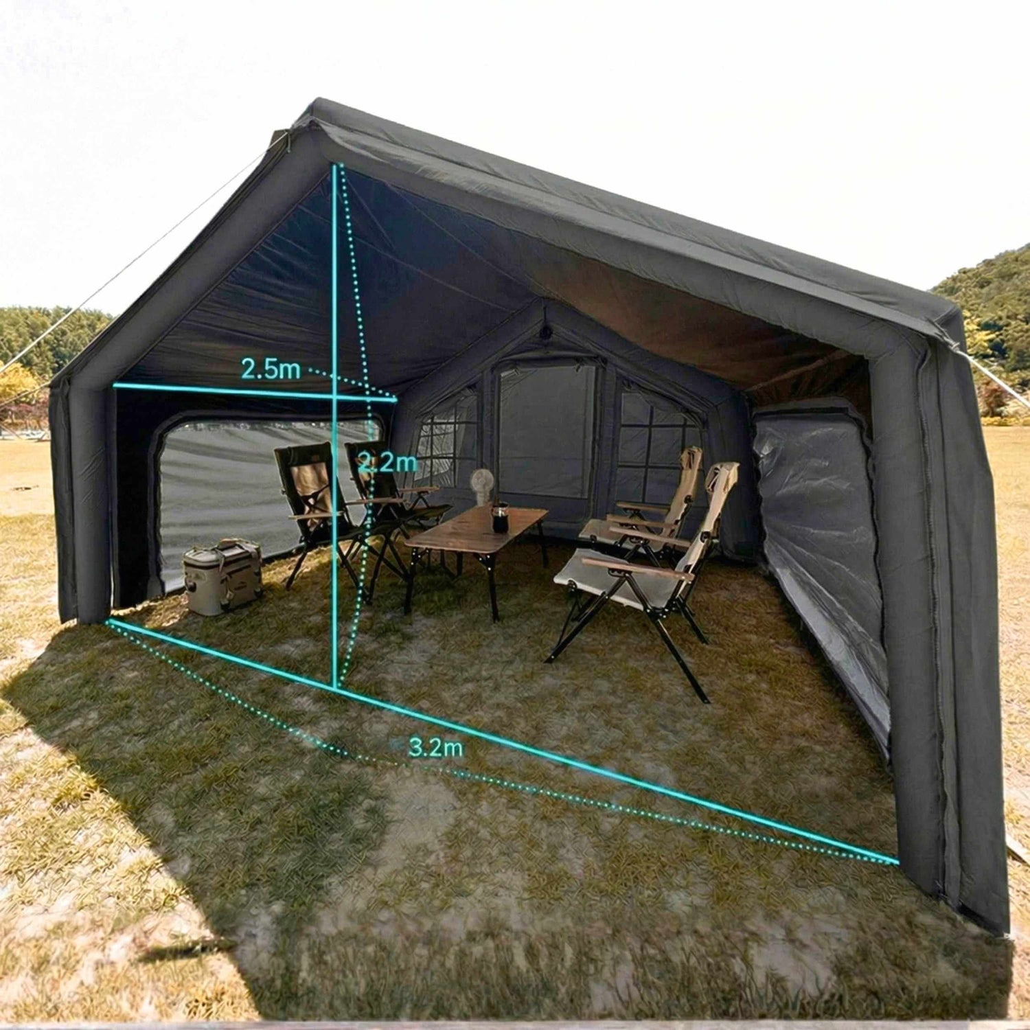 Coody AirTarp Gray - Inflatable Canopy for Tent 8.0