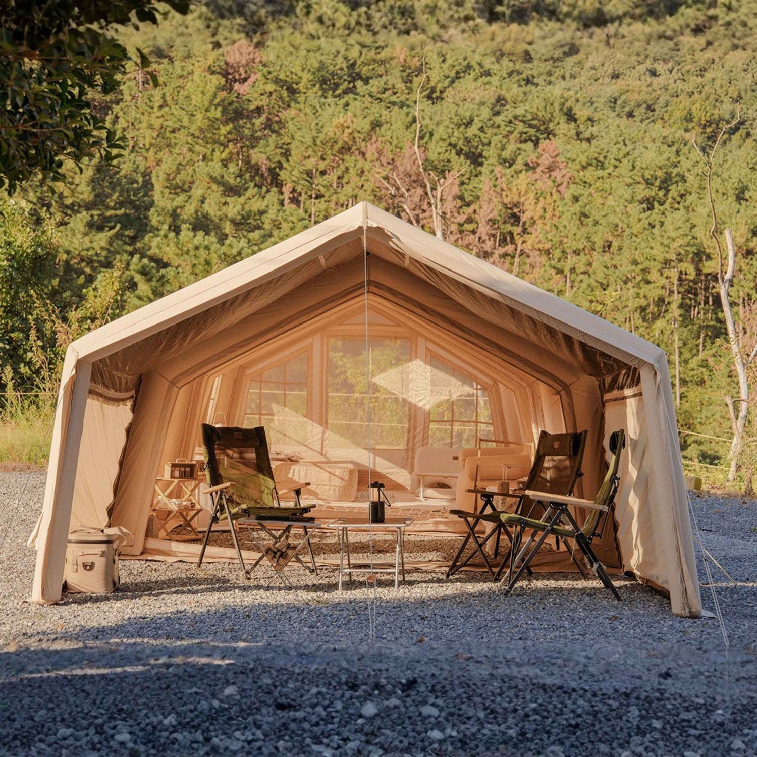 Coody AirTarp Forest Green - Toldo inflable para tienda de campaña (17,2, 13,6, cubo, 10,0)