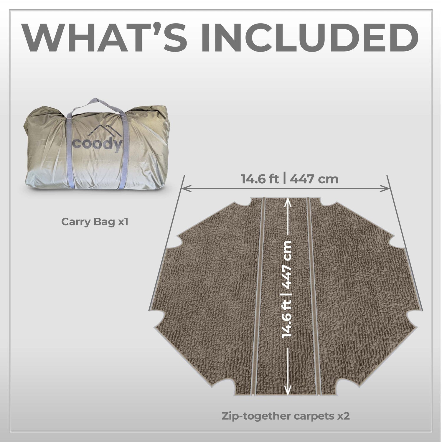 Premium padded dome tent carpet for glamping and family camping comfort