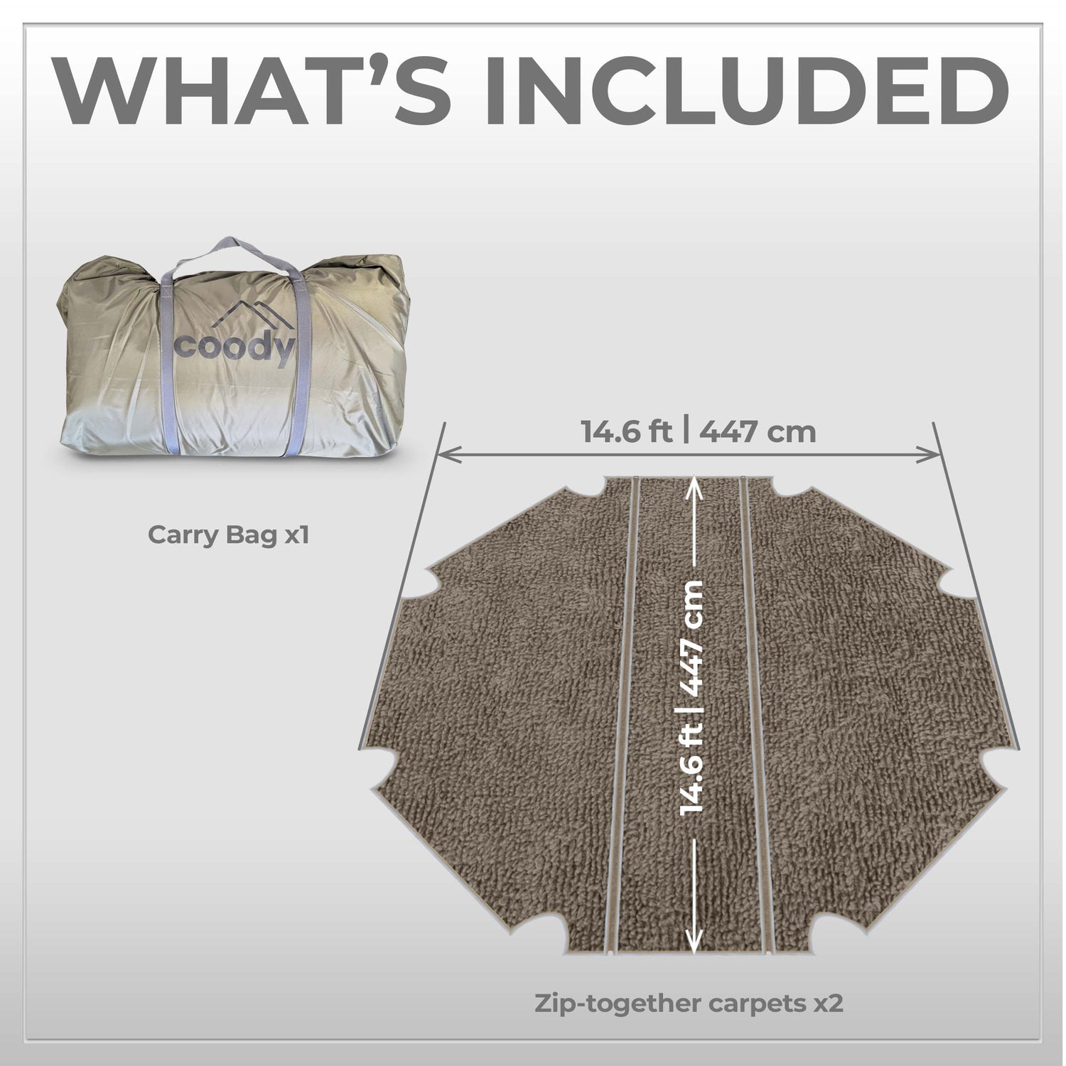 Premium padded dome tent carpet for glamping and family camping comfort