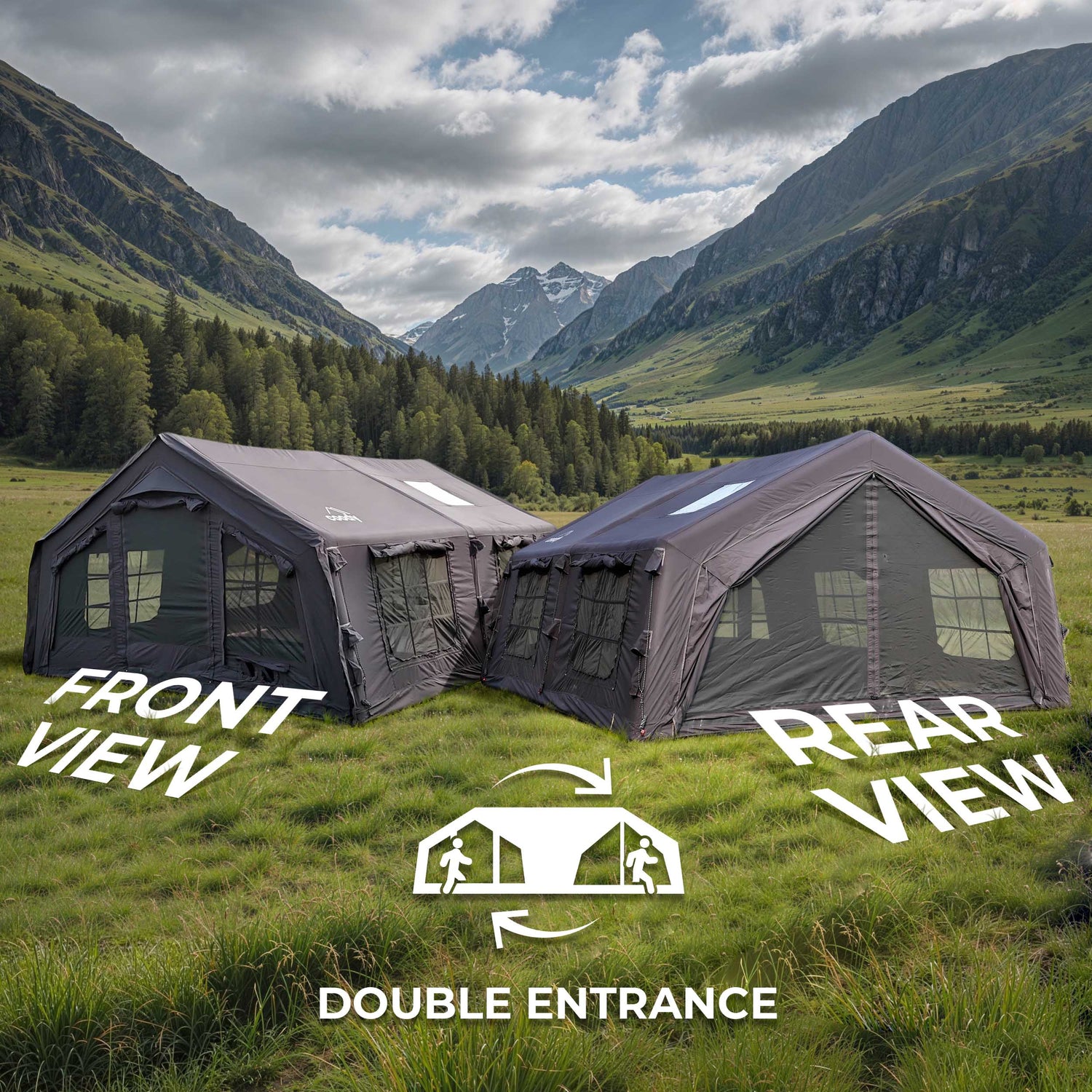 coody inflatable tents for camping adult 8-10 person