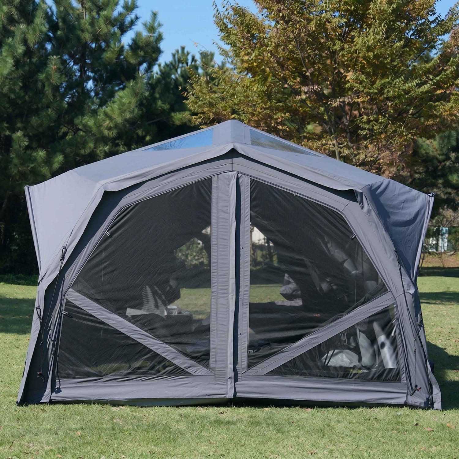 Coody Hub Pro Gray - Inflatable Tent for Camping (2-6 Person)