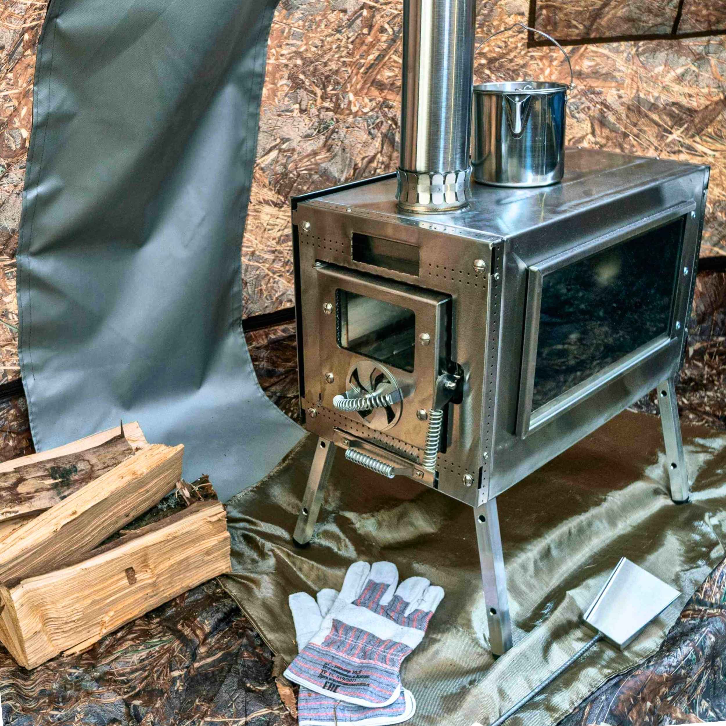 winnerwell tent stove RBM Outdoors Medium Wood Stove With Fire-Resistant Glass Caminus M