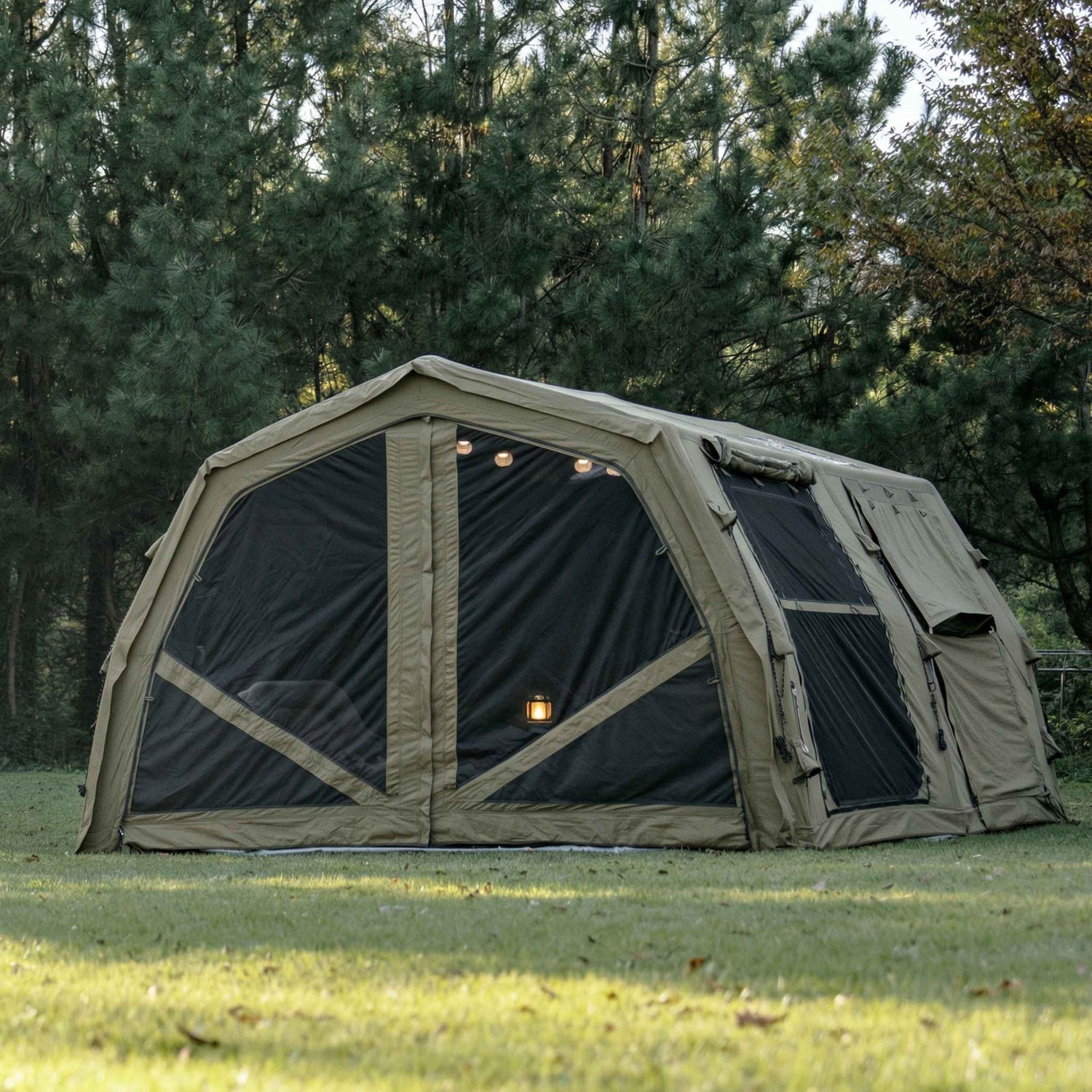 Coody Familia AirTent 17.2 Pro Forest Green- Inflatable Tent for Camping (2-10 Person) - RBM Outdoors