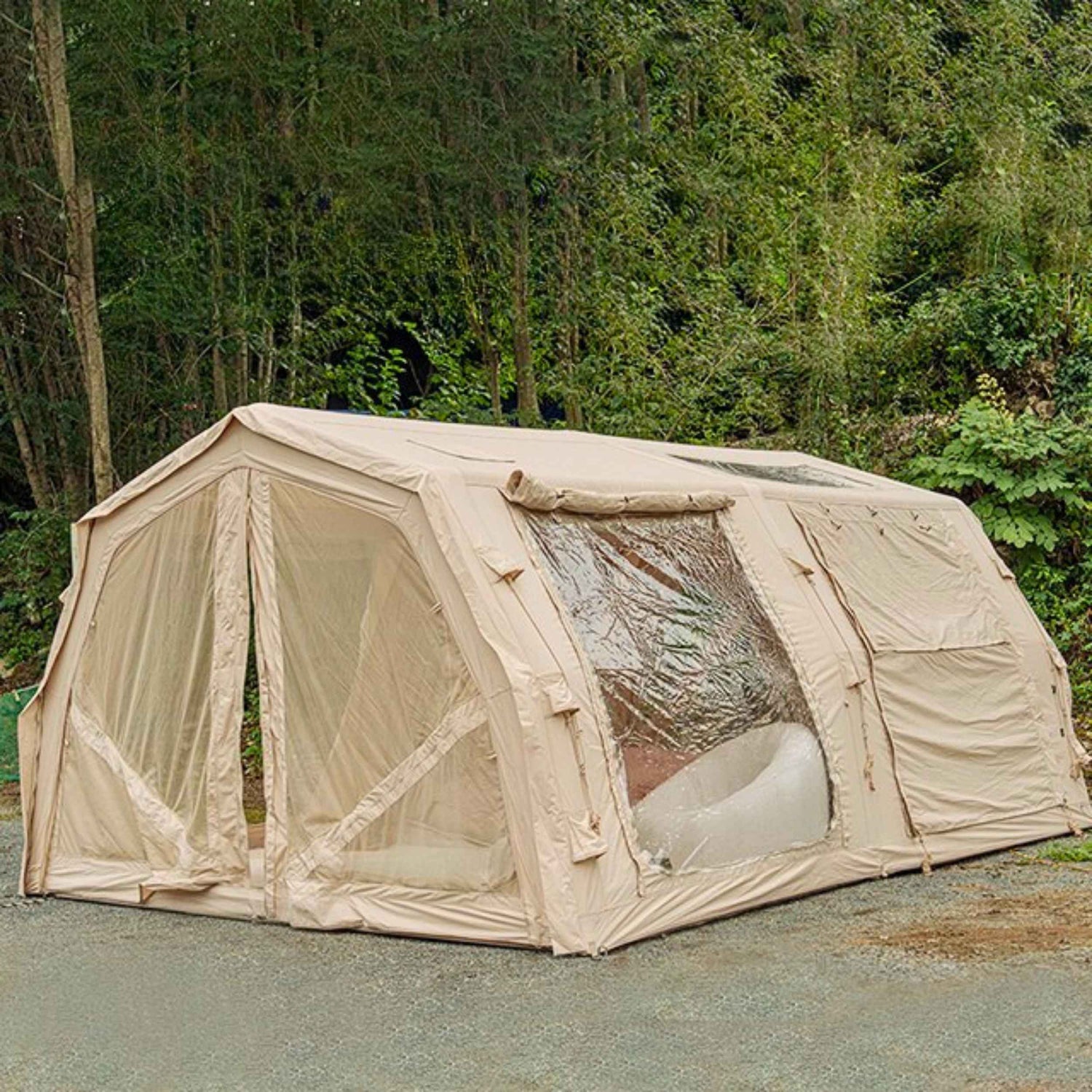 Coody Familia AirTent 17.2 Pro Beige- Inflatable Tent for Camping (2-10 Person)