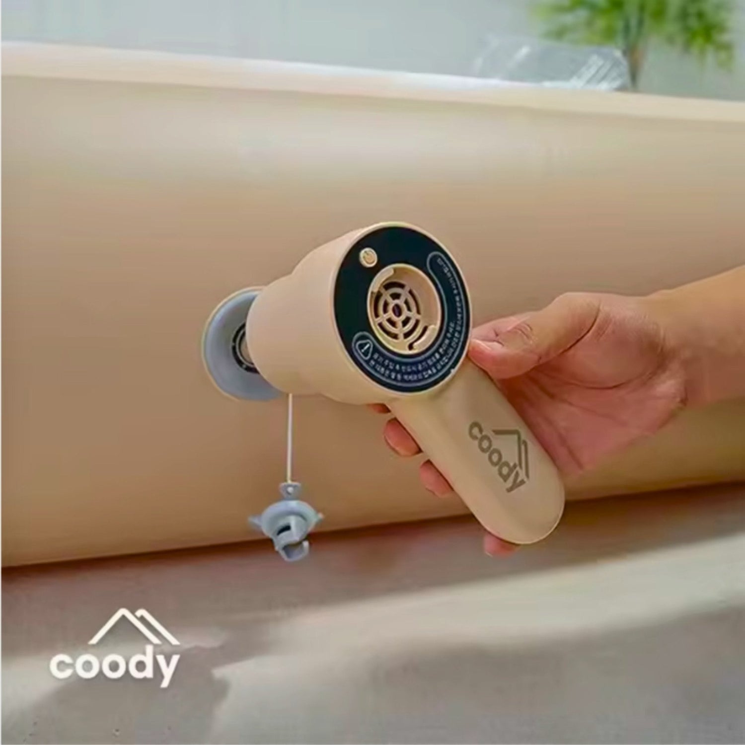 Coody Air Pump GR-119P, Portable Air Pump for Coreo Air Mattress, 3 Nozzles, Up to 2 PSI