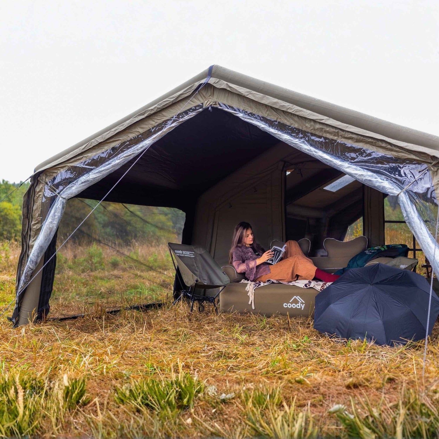 Coody AirTarp Forest Green - Inflatable Canopy for Tent 17.2, 13.6, Hub, 10.0 - RBM Outdoors