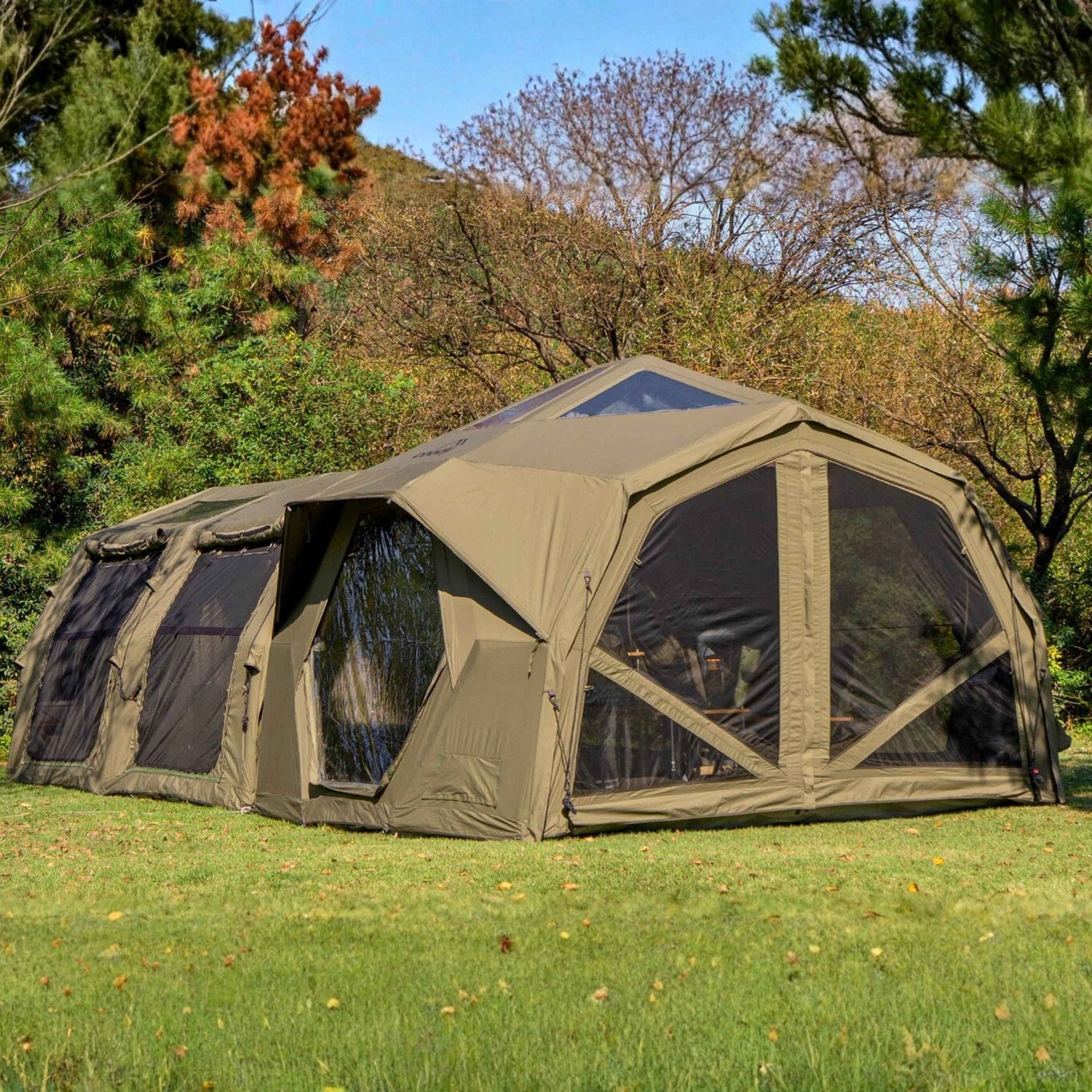 Coody Familia AirTent 17.2 Pro Forest Green- Inflatable Tent for Camping (2-10 Person) - RBM Outdoors