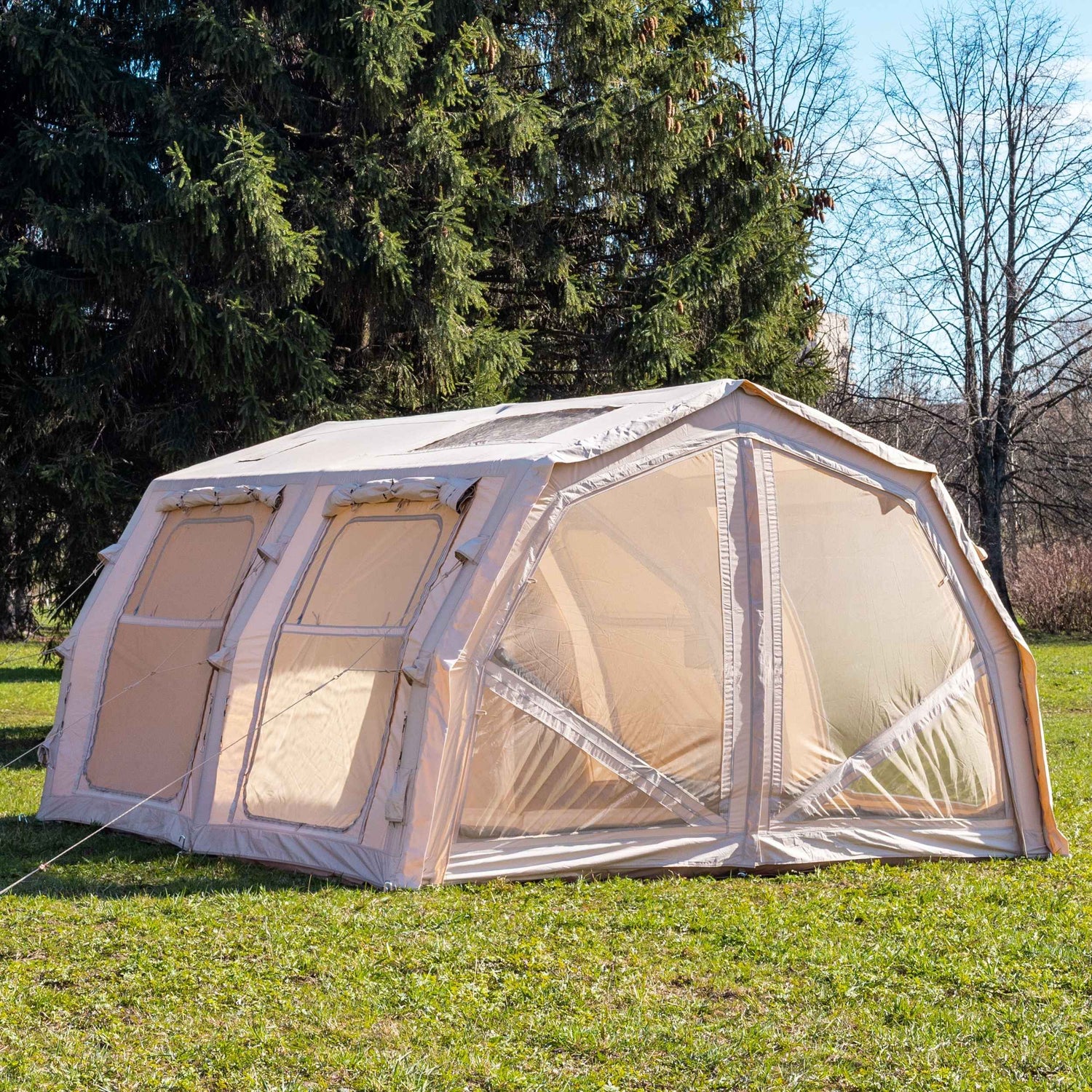 Tienda inflable Coody Familia AirTent 17.2 Pro Beige para acampar (2-10 personas)