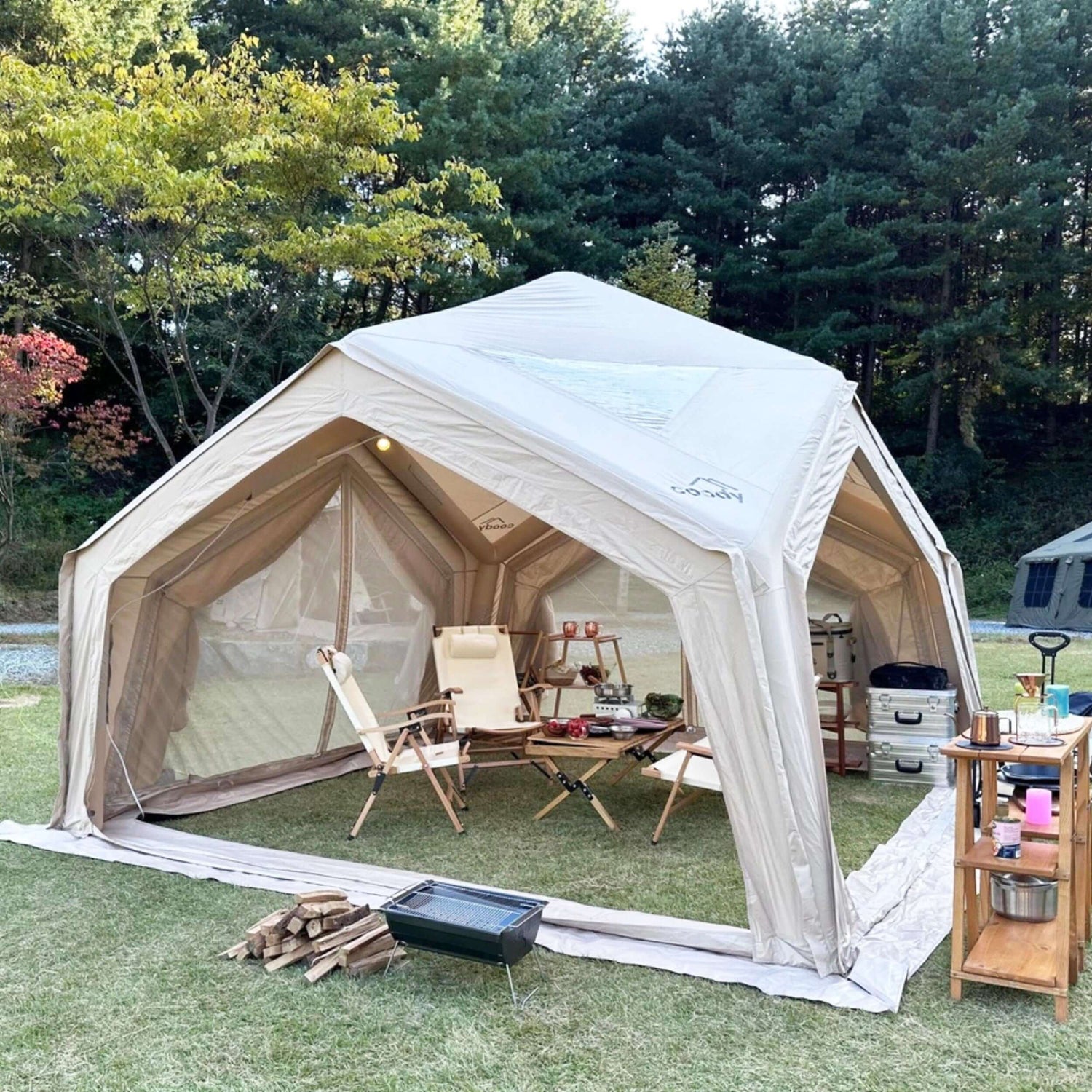 Coody Hub premium air tent for connecting multiple camping shelters