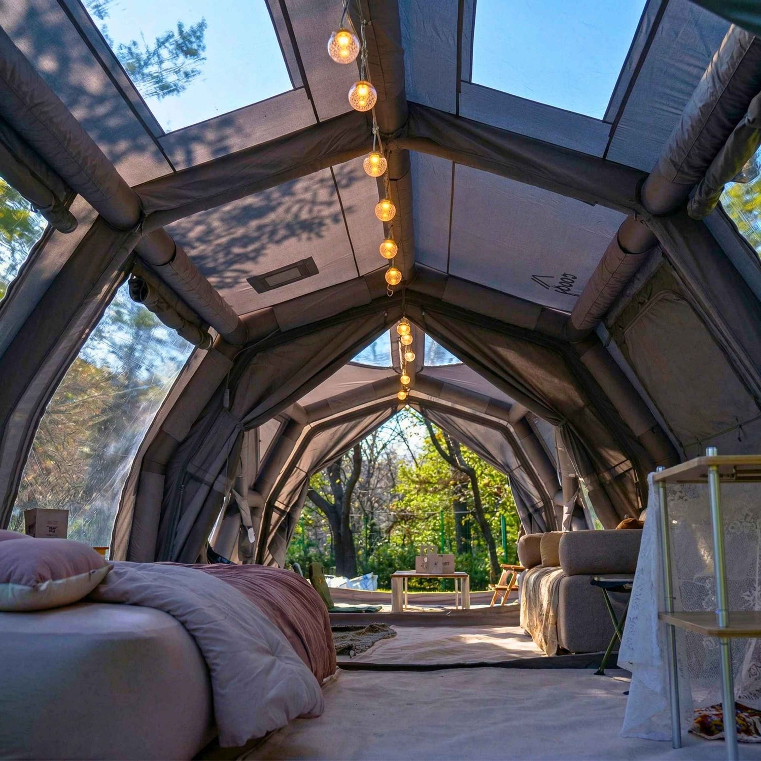 Coody Familia AirTent 17.2 Pro Gray - Inflatable Tent for Camping (2-10 Person)