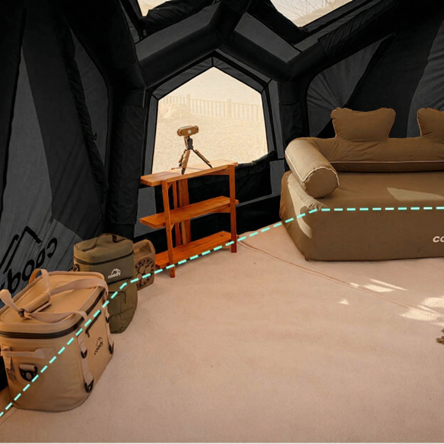 Coody Bestona blow up tent with breathable TC canvas fabric