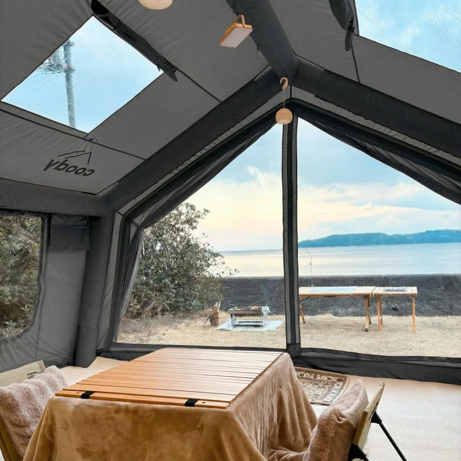 Coody 17.2 (Koala-7) Gray Inflatable Tent House for Camping (2-10 person) - RBM Outdoors