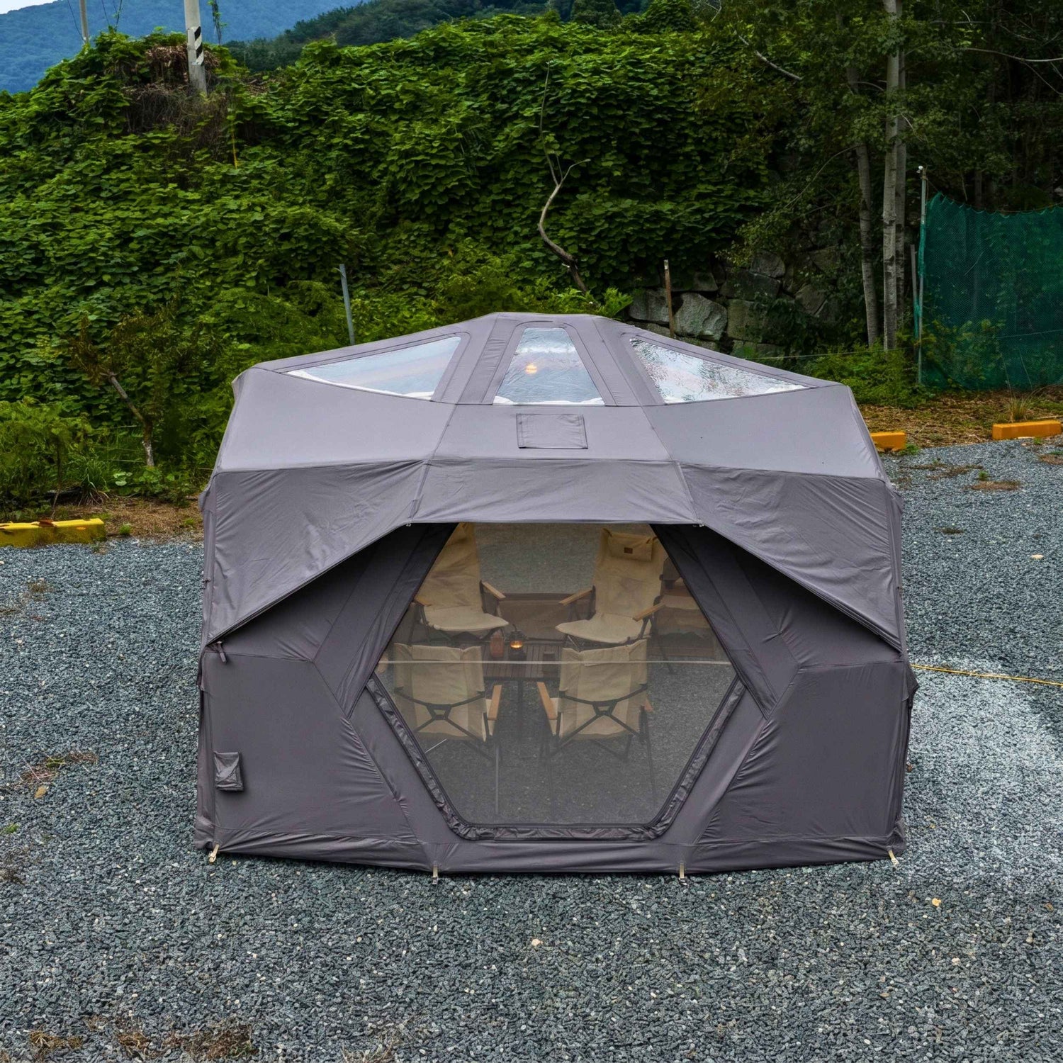 Coody Hub Pro Gray - Inflatable Tent for Camping (2-6 Person)