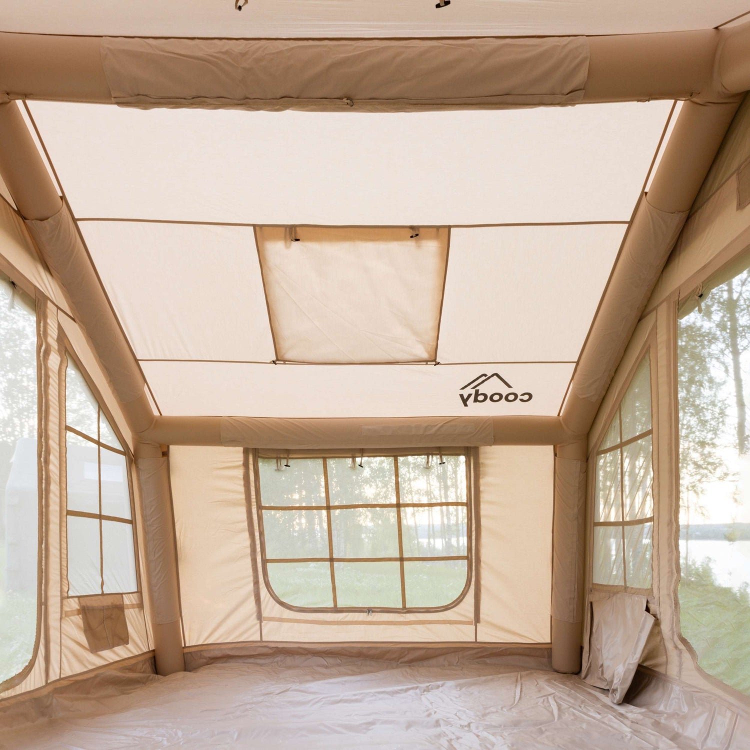 Coody 8.0 Beige Inflatable Tent for Camping (1-4 person)
