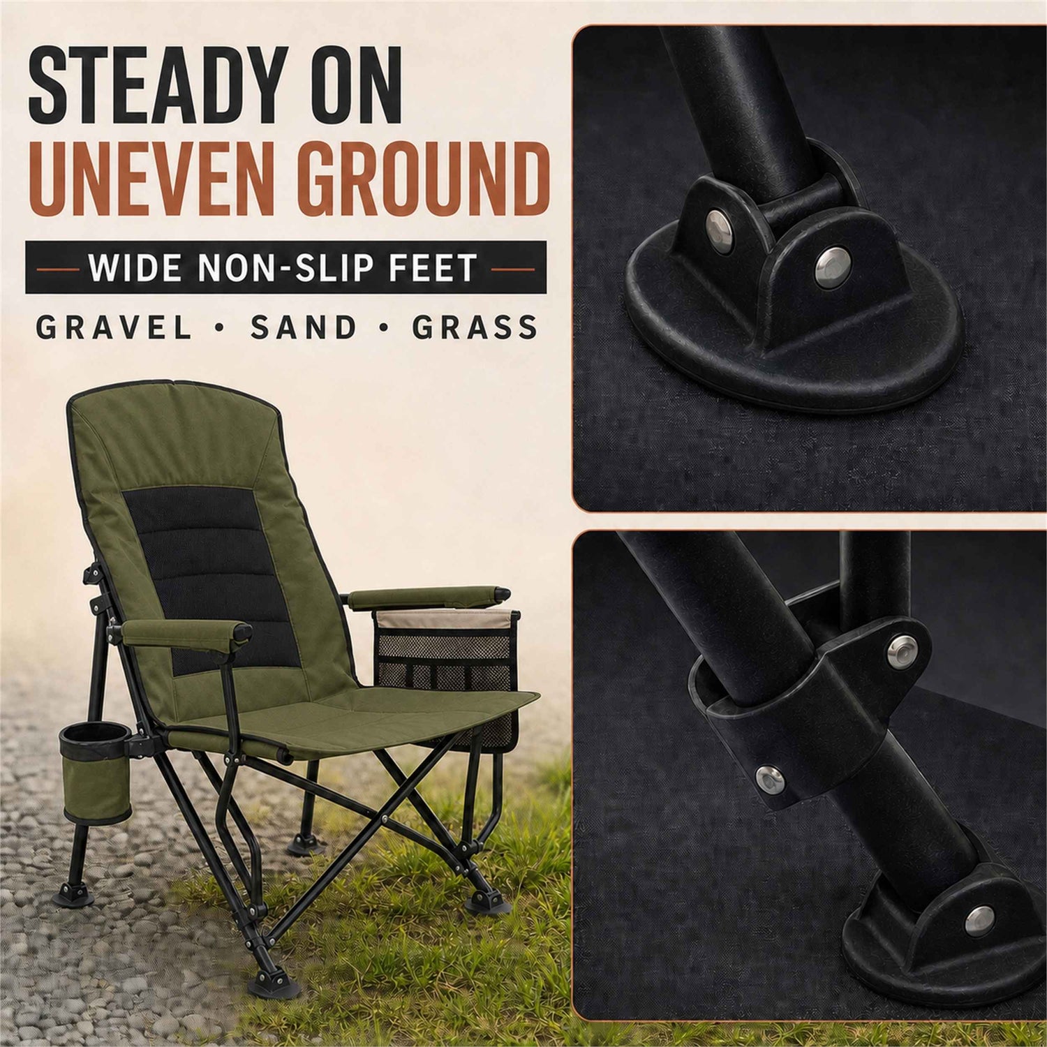 Coody Ouke Padded Camping Chair – Green