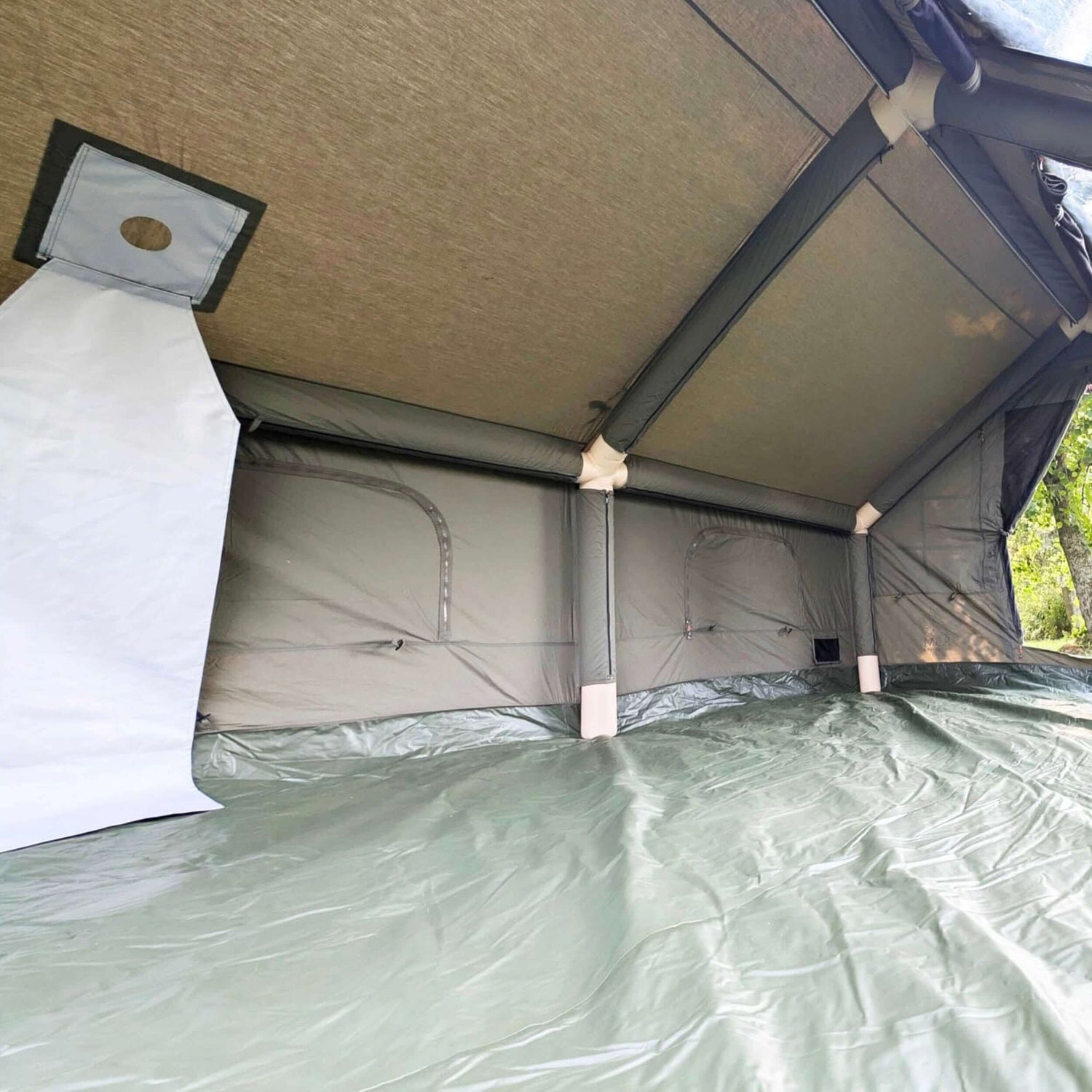 RBM Panda Large Forest Green blow up camping tent exterior