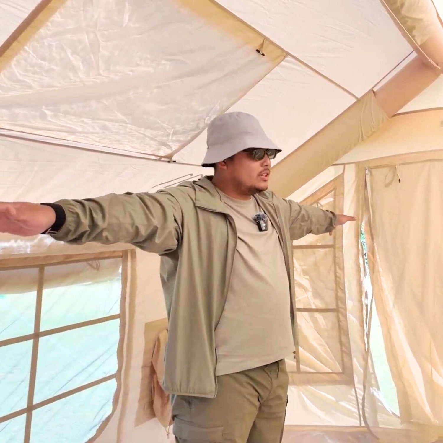 Coody 8.0 Beige Inflatable Tent House for Camping (1-4 person)