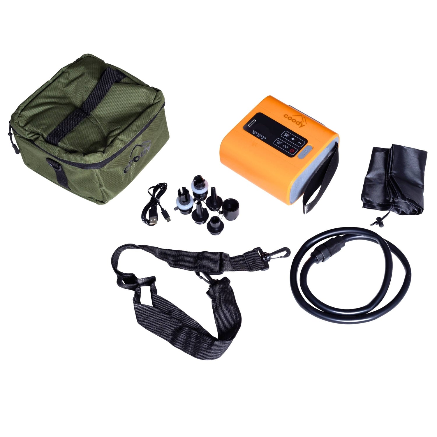 Coody 10.0 Forest Green (2-4 person) + Ground Sheet PVC + Carpet Coody 10.0 + Electric Pump - RBM Outdoors