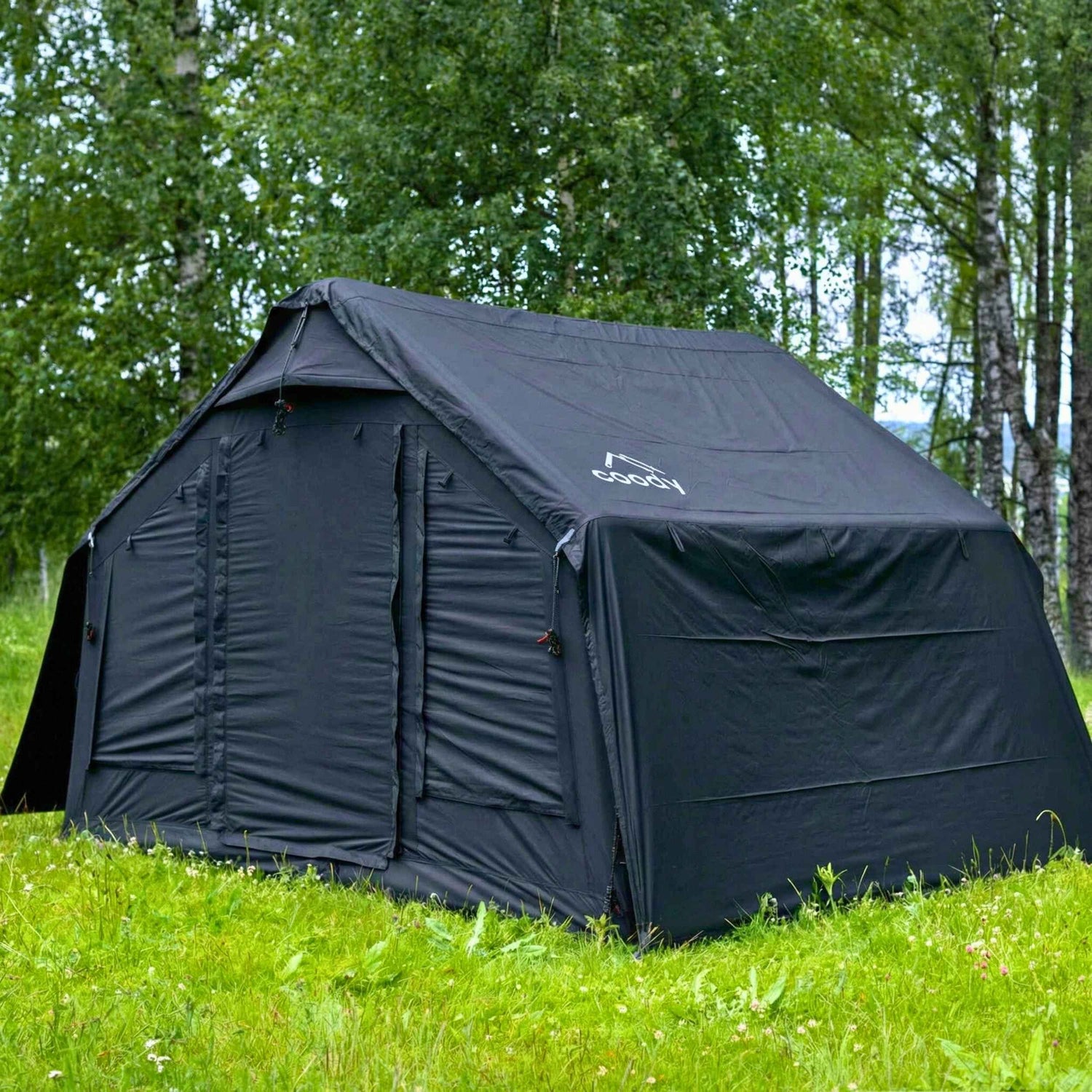 Coody 8.0 Black - Inflatable Tent House for Camping 1-4 person