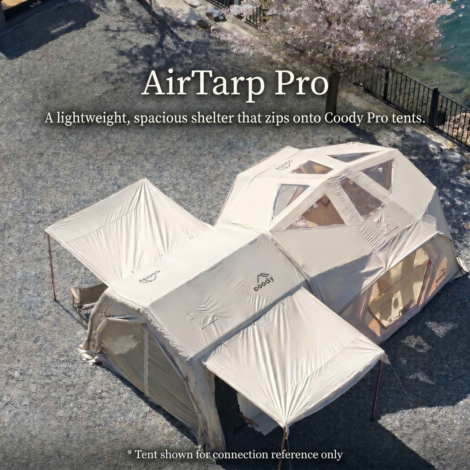 Coody AirTarp Forest Green - Toldo inflable para tienda de campaña (17,2, 13,6, cubo, 10,0)