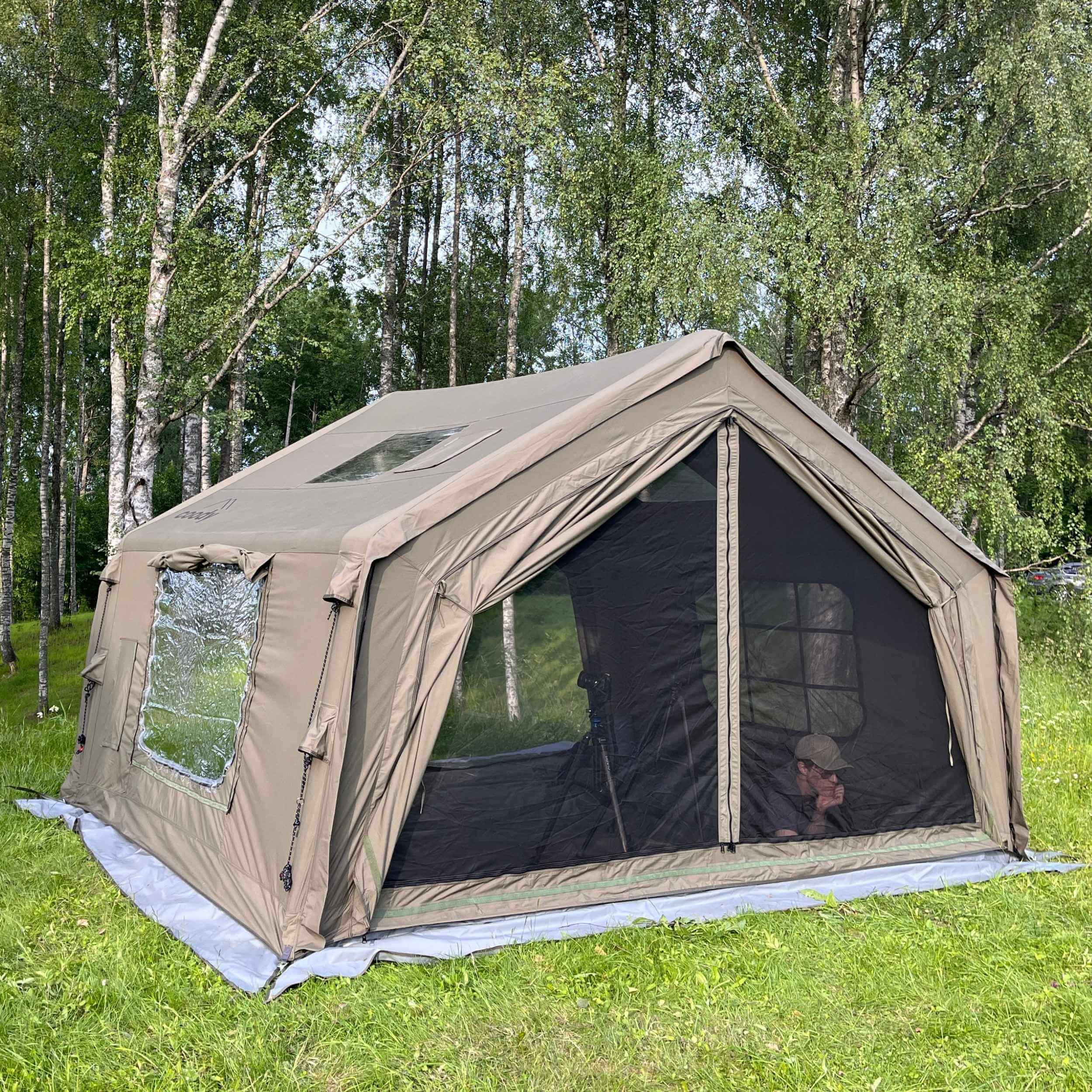 tent field Coody 10.0 Forest Green Inflatable Tent for Camping (2-4 person)