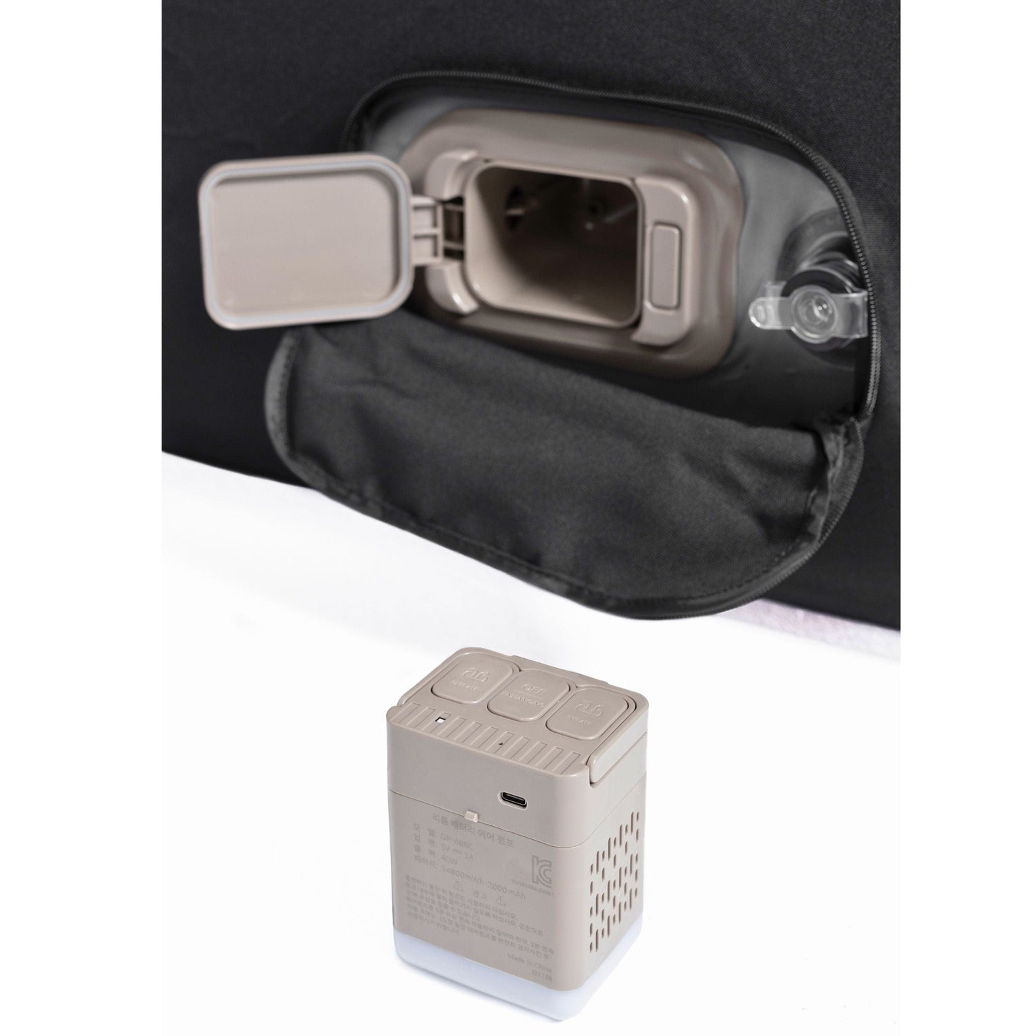 Coody blow up camping sofa with built in pump and soft neck support