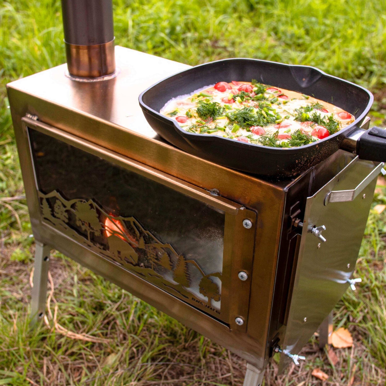 Caminus M portable wood stove for 4-season camping