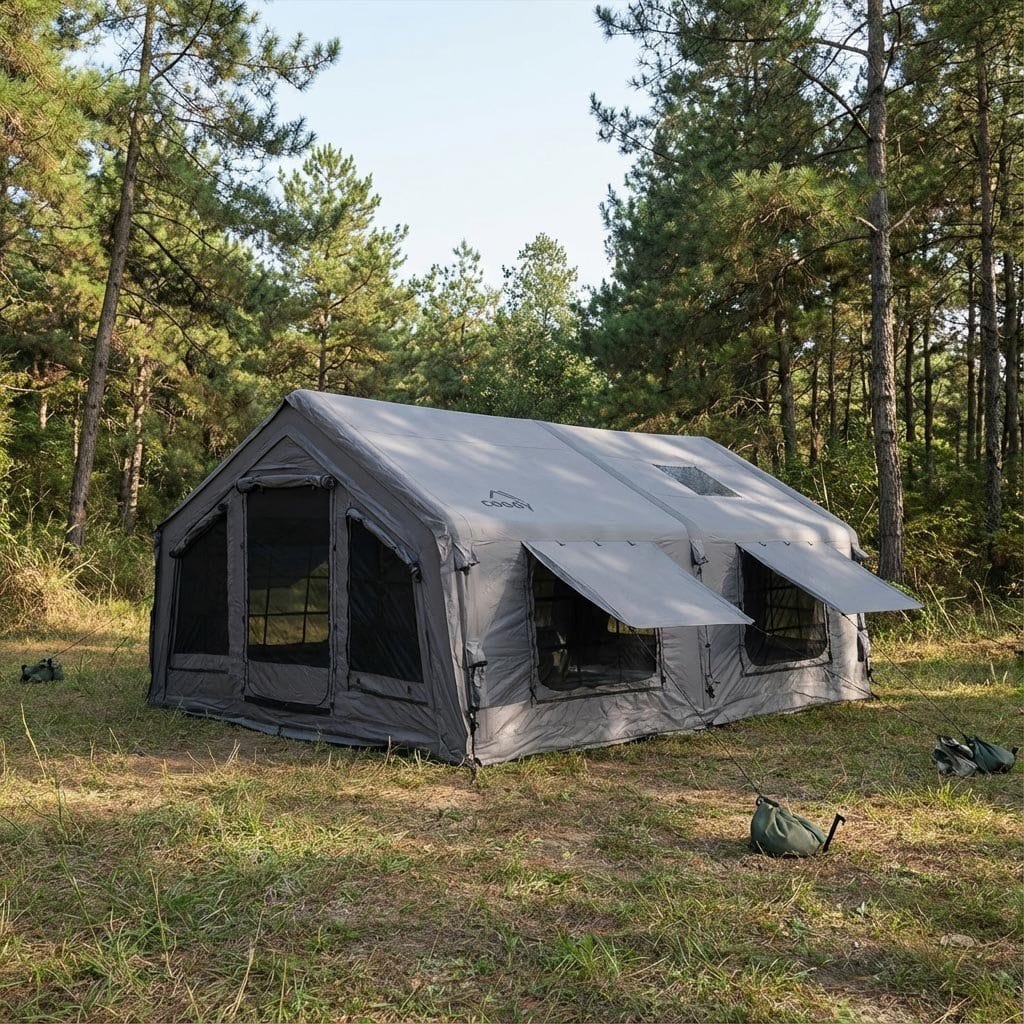 Coody 17.2 (Koala-7) Gray Inflatable Tent House for Camping (2-10 person) - RBM Outdoors