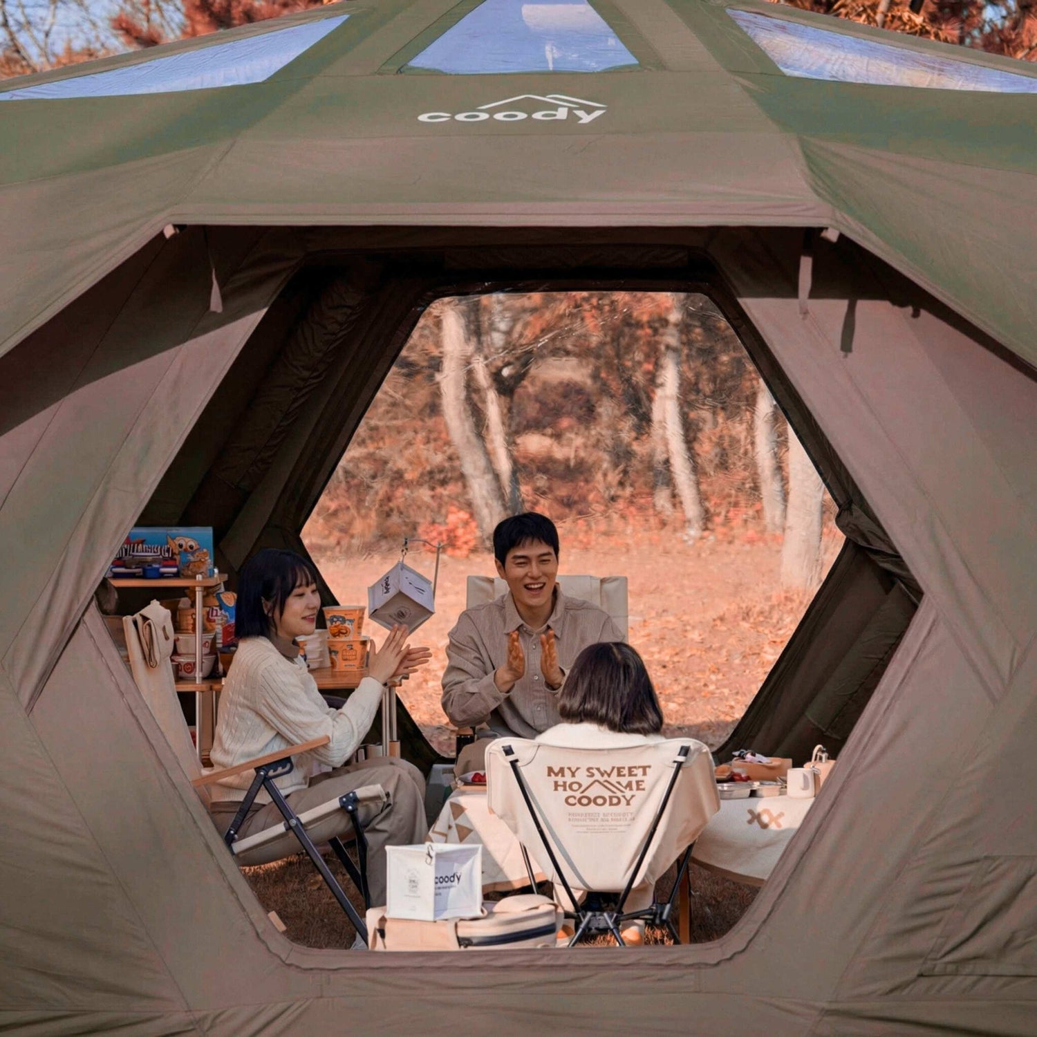 Coody Hub Pro Forest Green - Inflatable Tent for Camping (2-6 Person) - RBM Outdoors