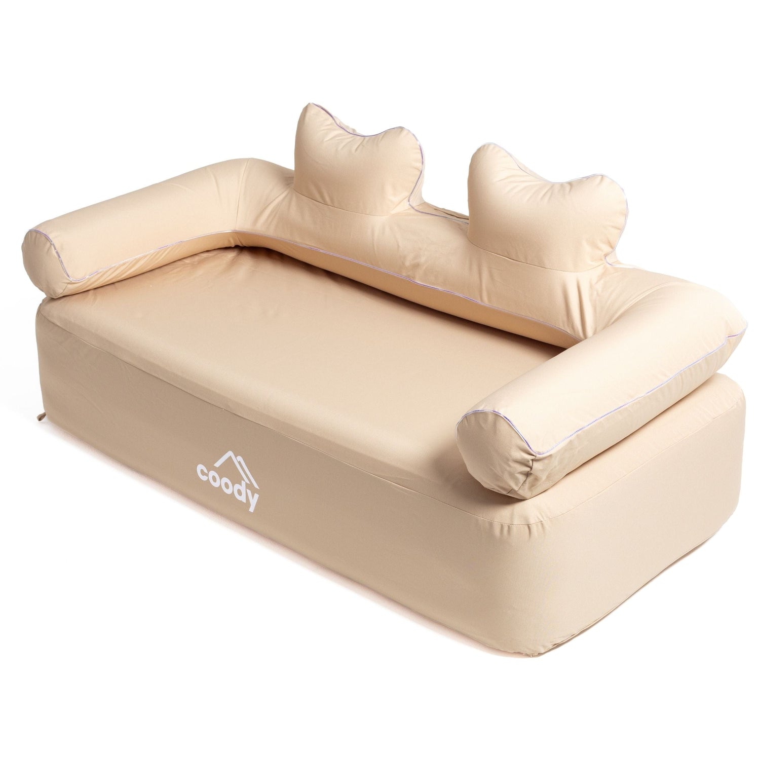 Blow up couch for camping, beach trips and festival seating