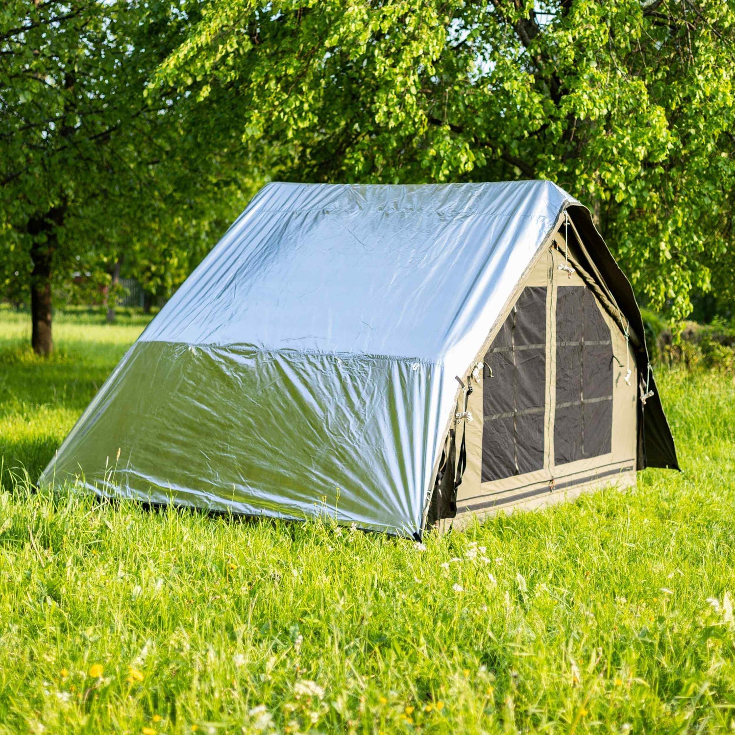 Small 4 season air tent for cool weather camping