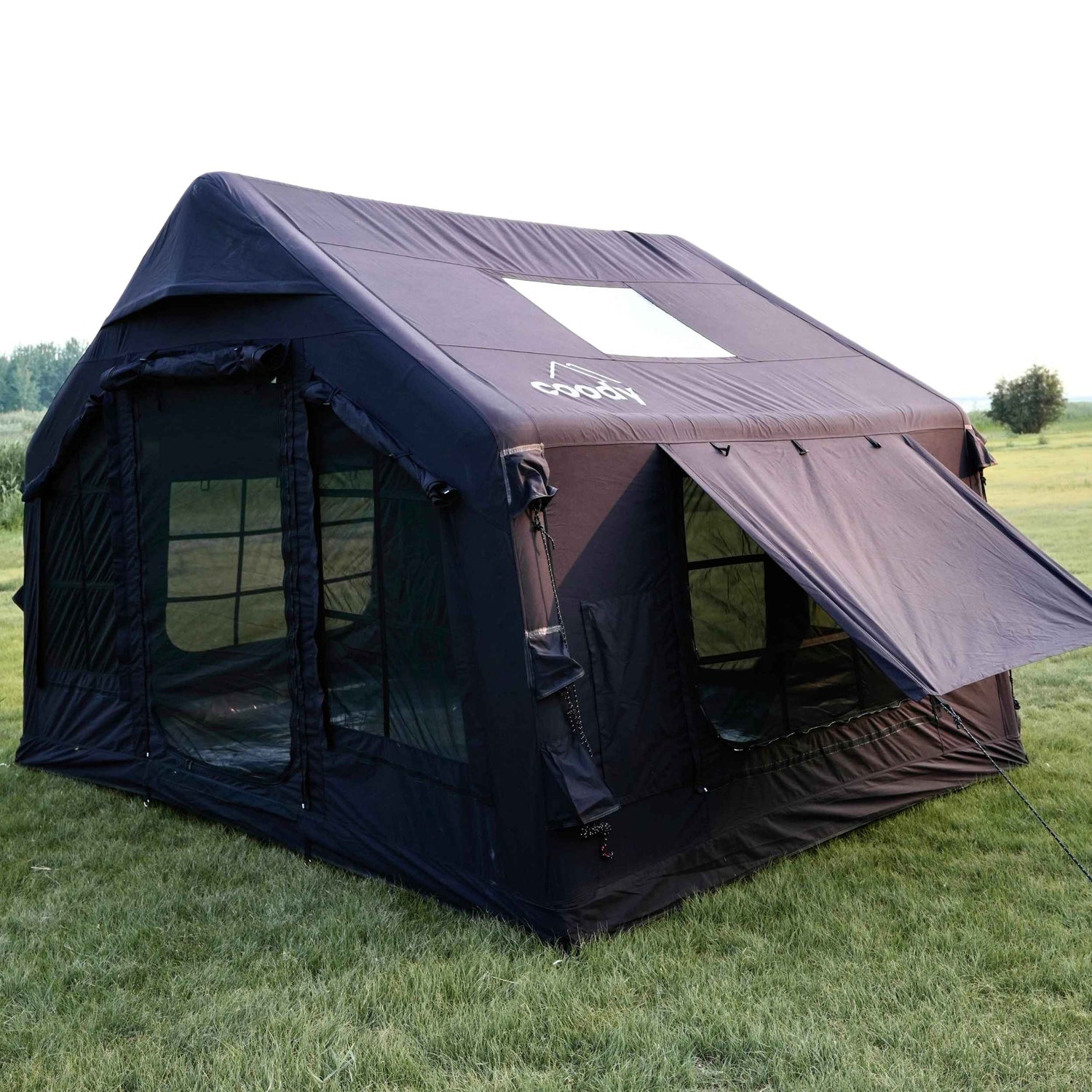 Coody 8.0 Black - Inflatable Tent House for Camping 1-4 person