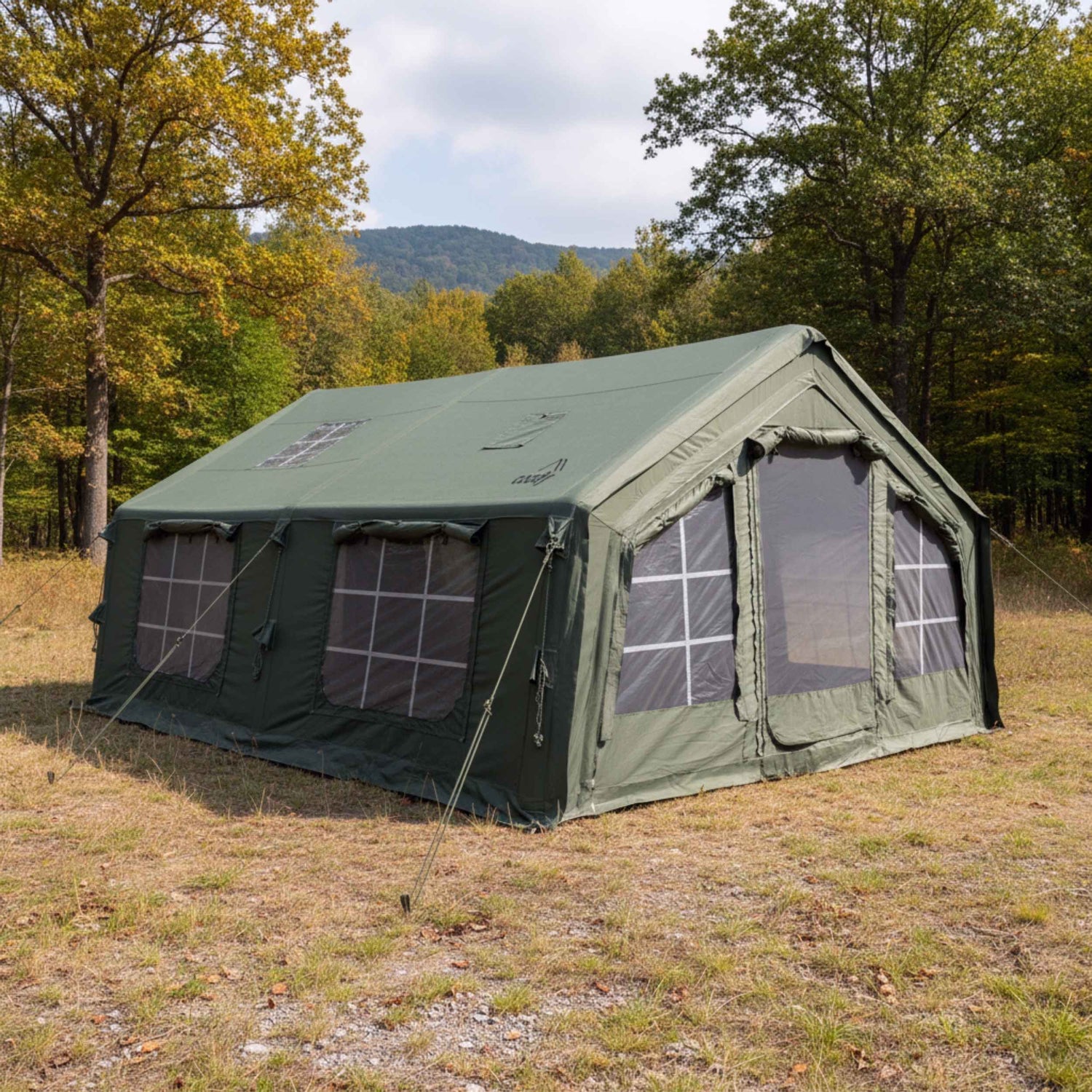 Coody 17.2 (Koala-7) Forest Green Inflatable Tent House for Camping (2-10 person)