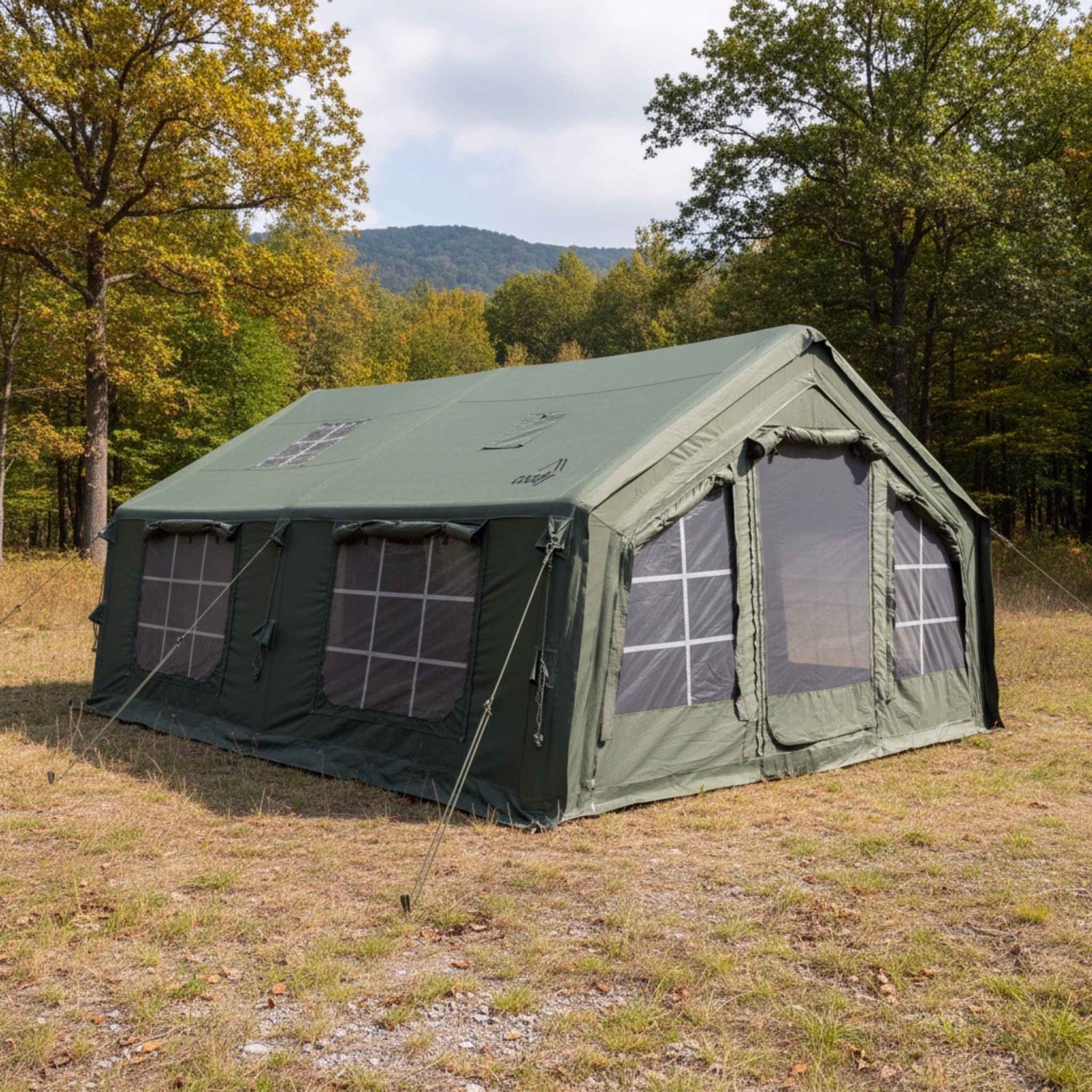 Coody 17.2 (Koala-7) Forest Green Large Inflatable Tent for Camping (2-10 person) - RBM Outdoors