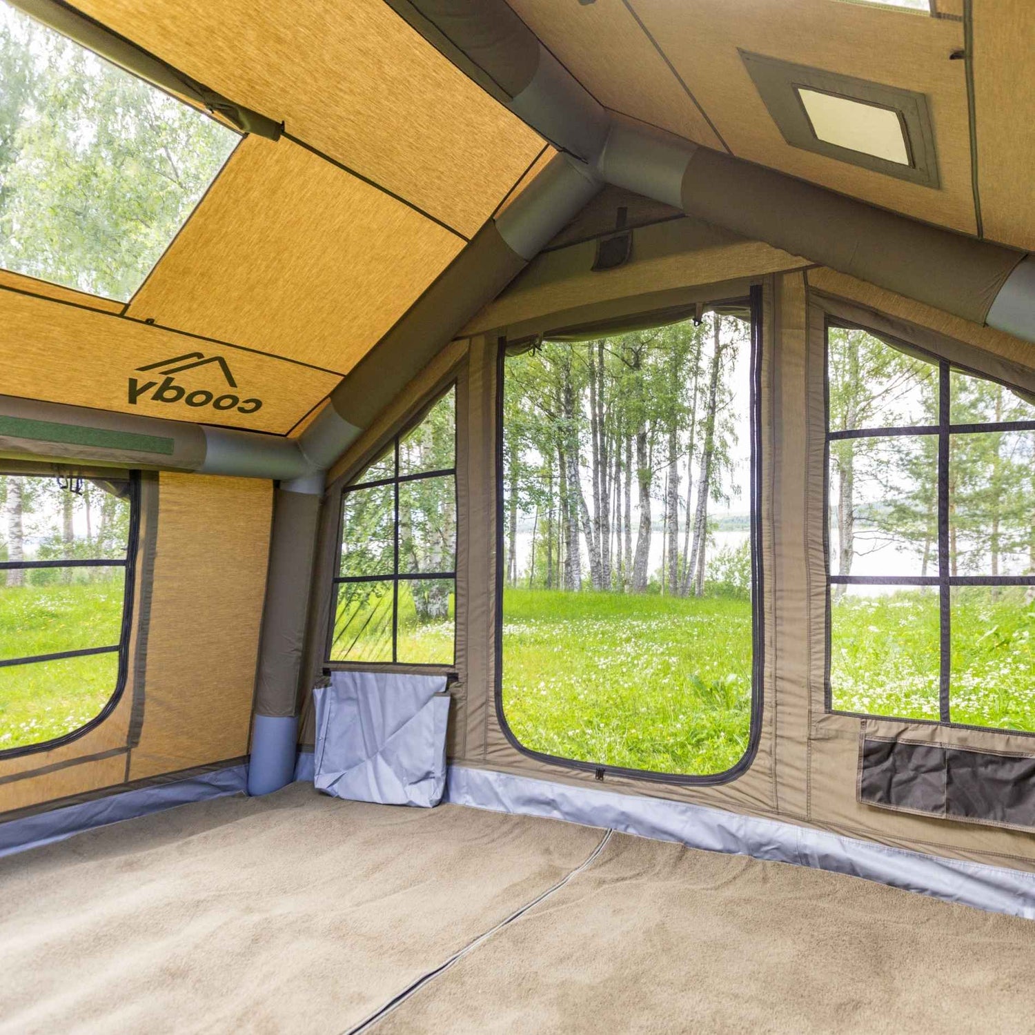 Slip resistant tent flooring mat for family camping trips